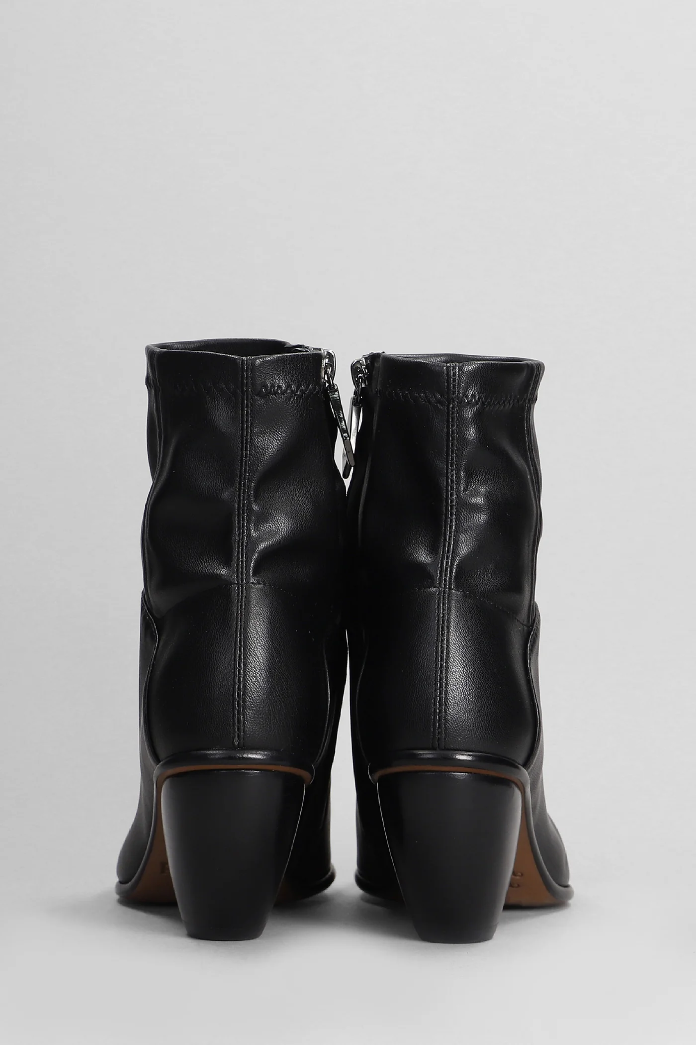 Atom High heels Ankle boots in black polyester - Image 4