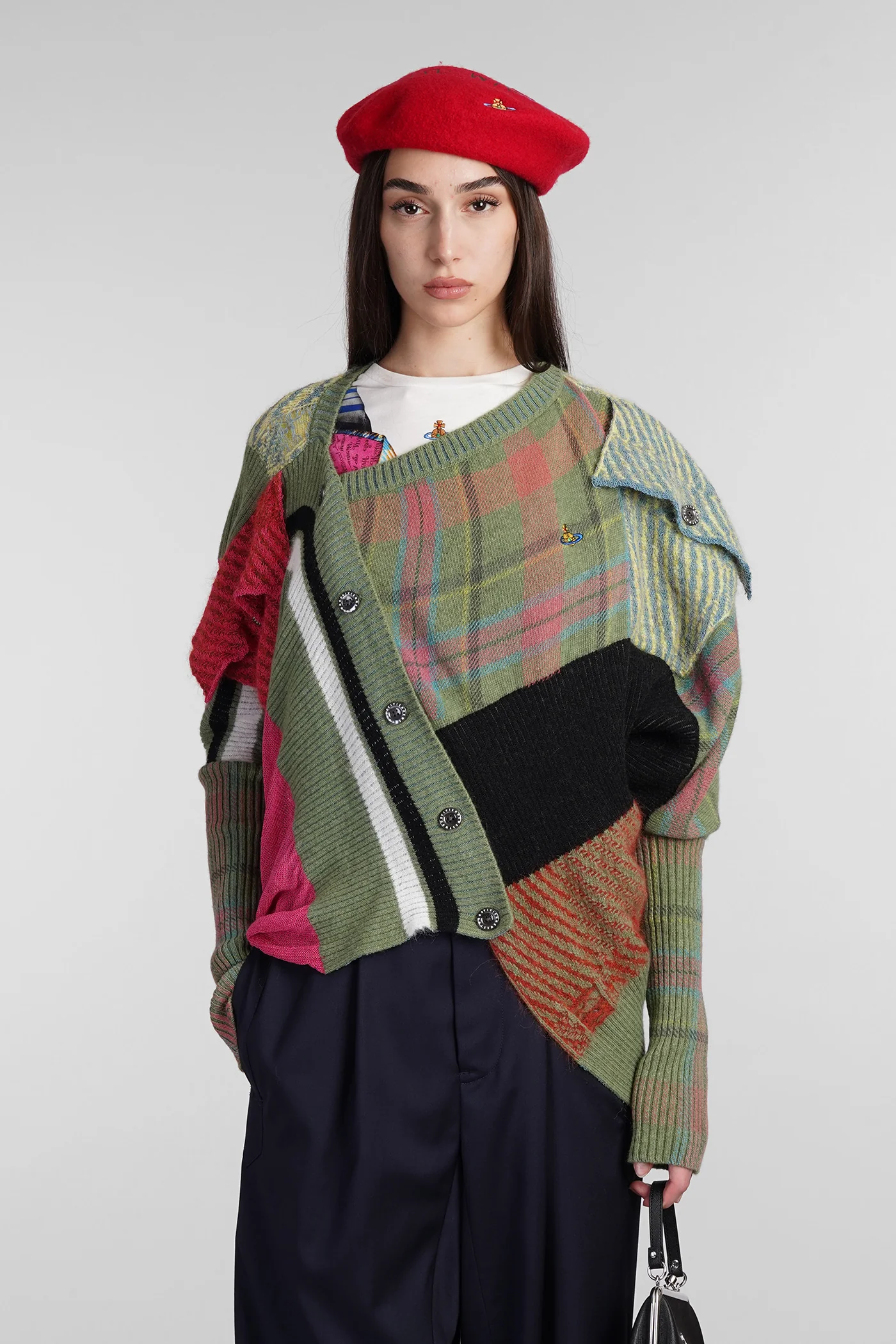 Highlander Cardigan in multicolor wool