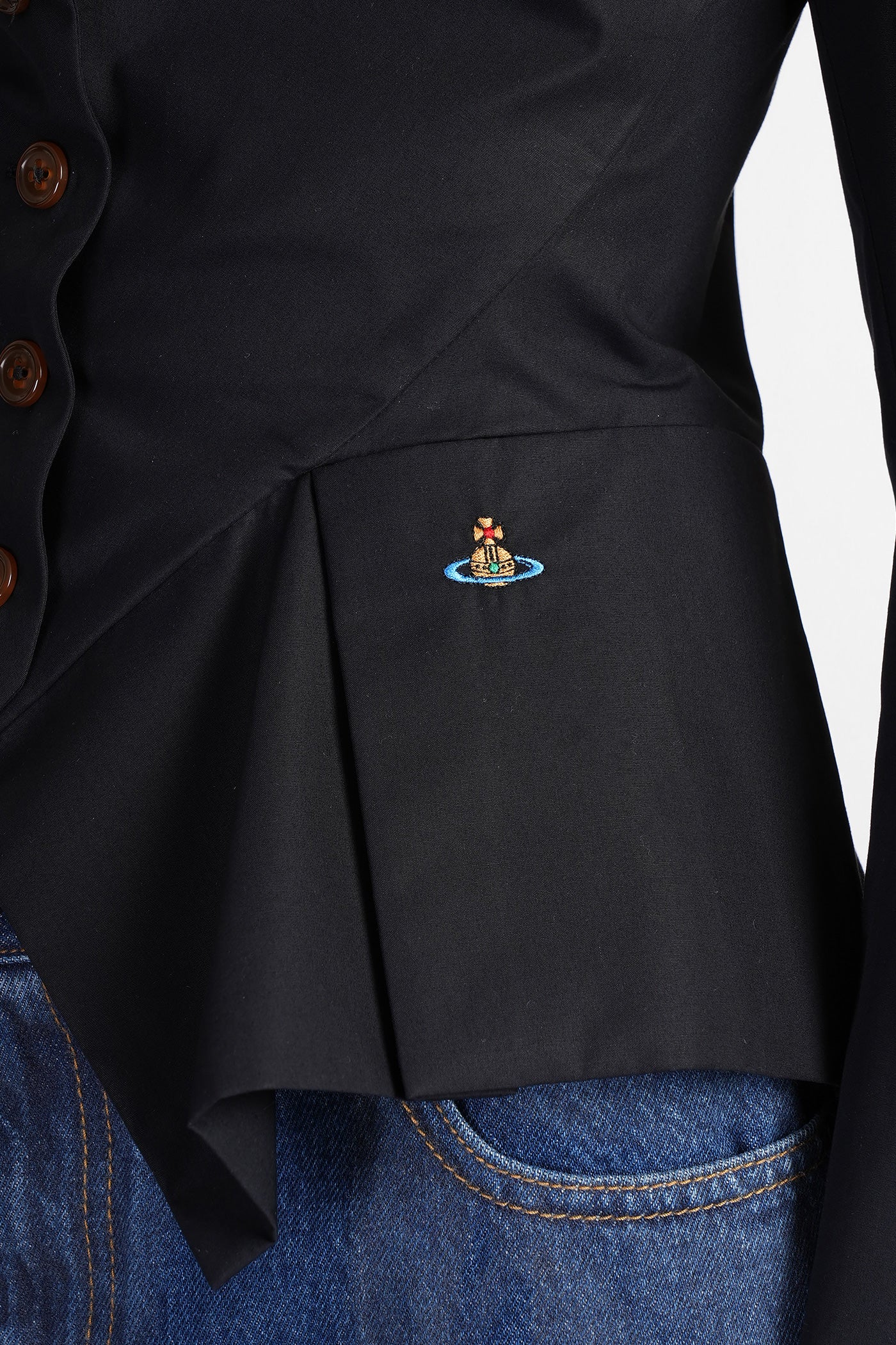 Monday Shirt in black cotton - Image 5