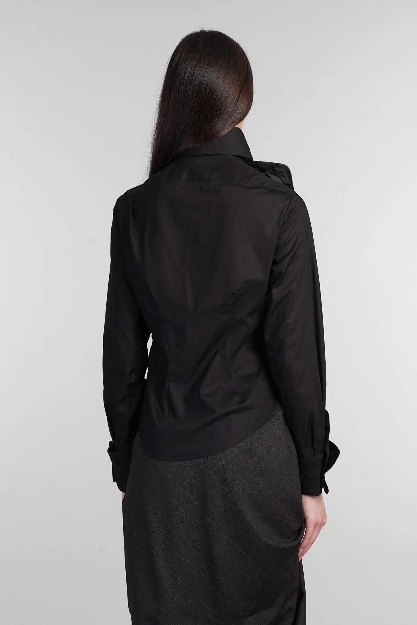 Shirt in black cotton - Image 3