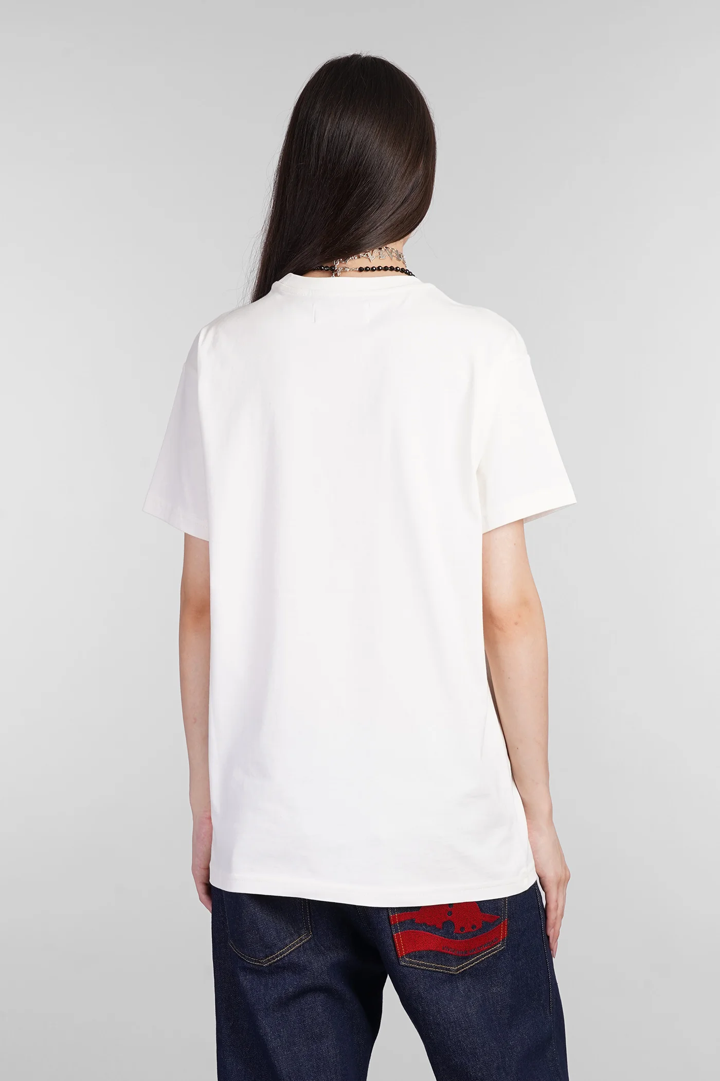 Sunken orb T-Shirt in beige cotton - Image 3