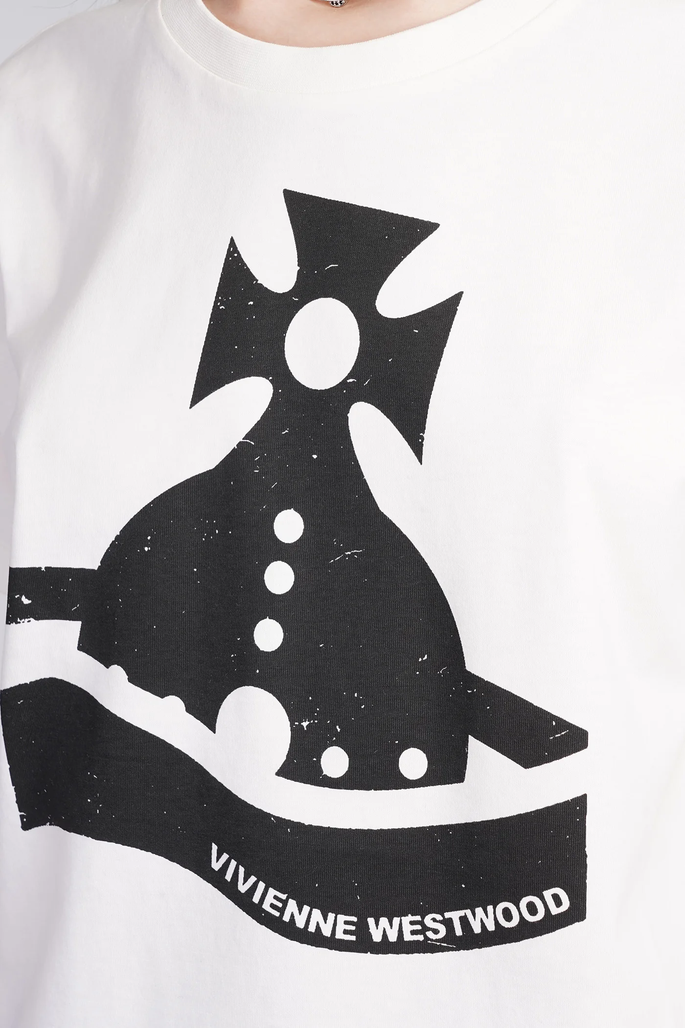 Sunken orb T-Shirt in beige cotton - Image 5