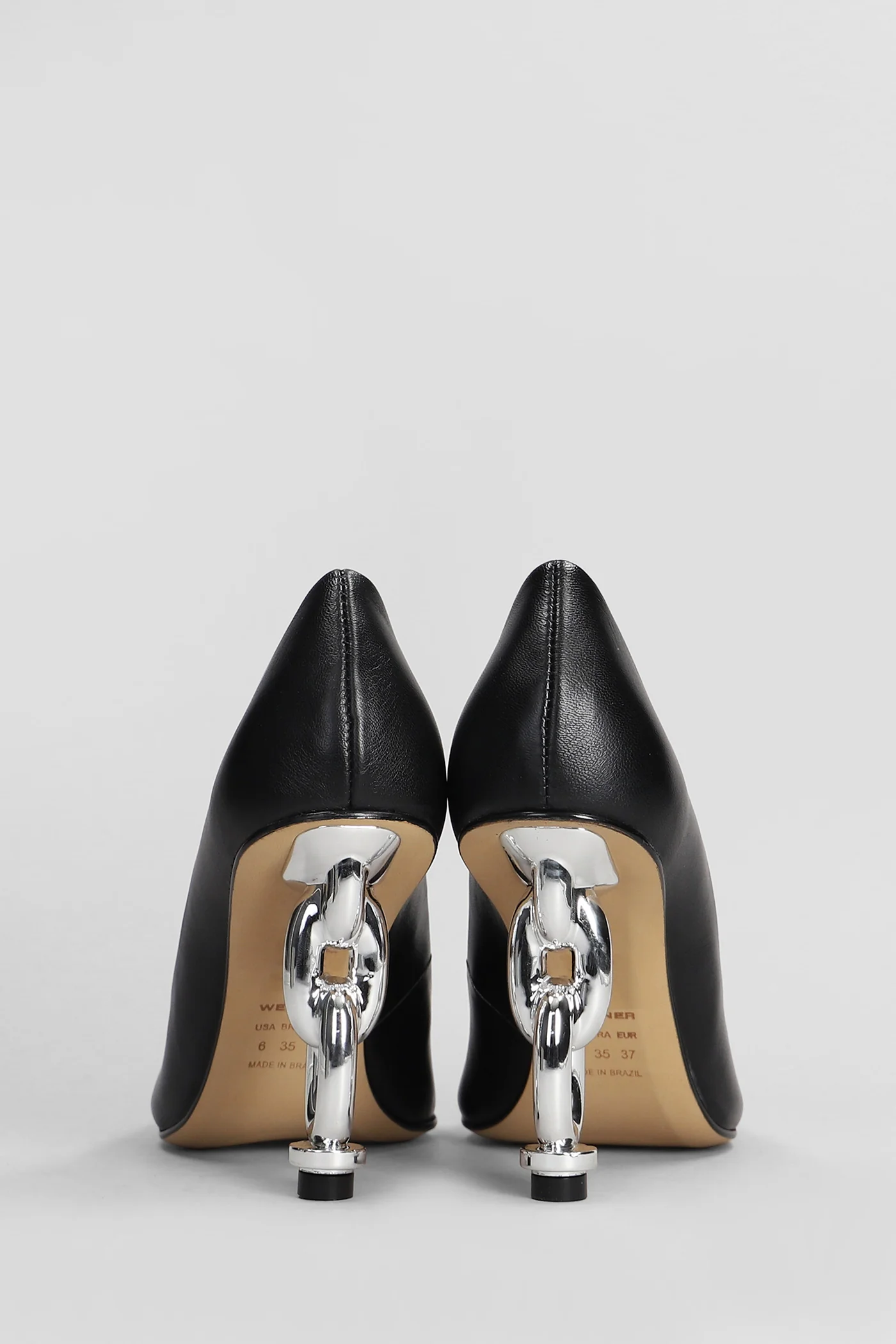 Pumps in black leather - Image 44