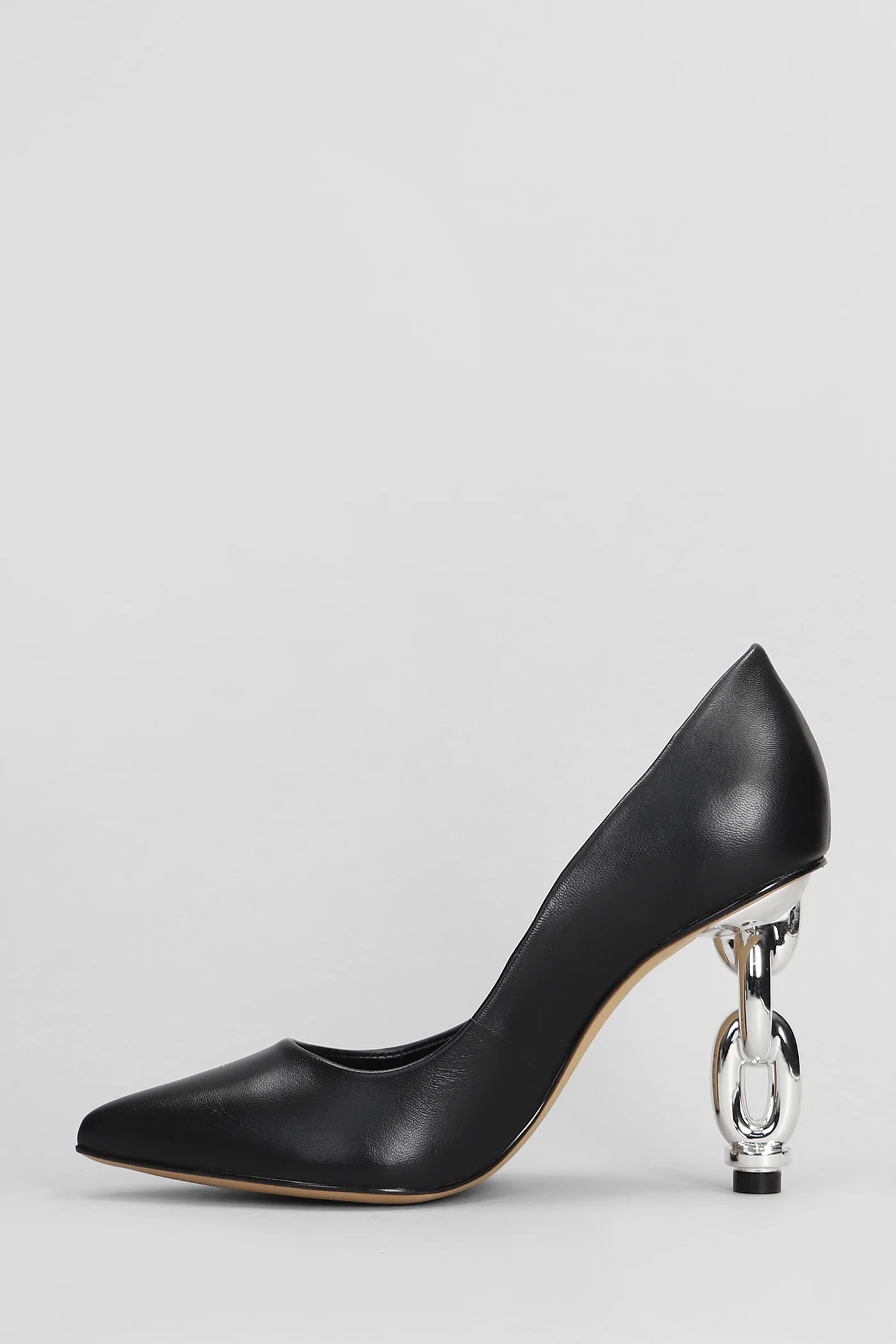 Pumps in black leather - Image 48