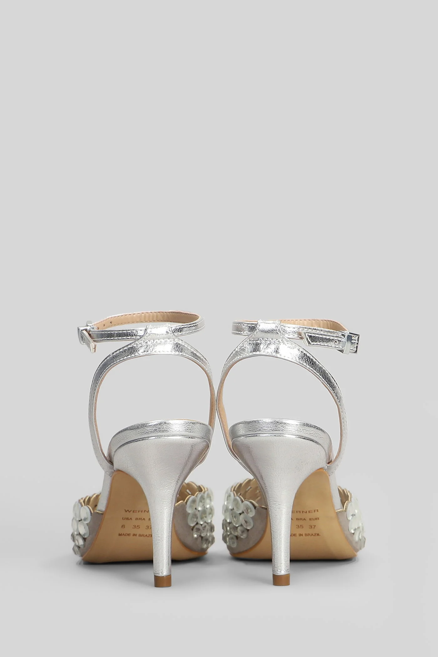 Pumps in silver leather - Image 4