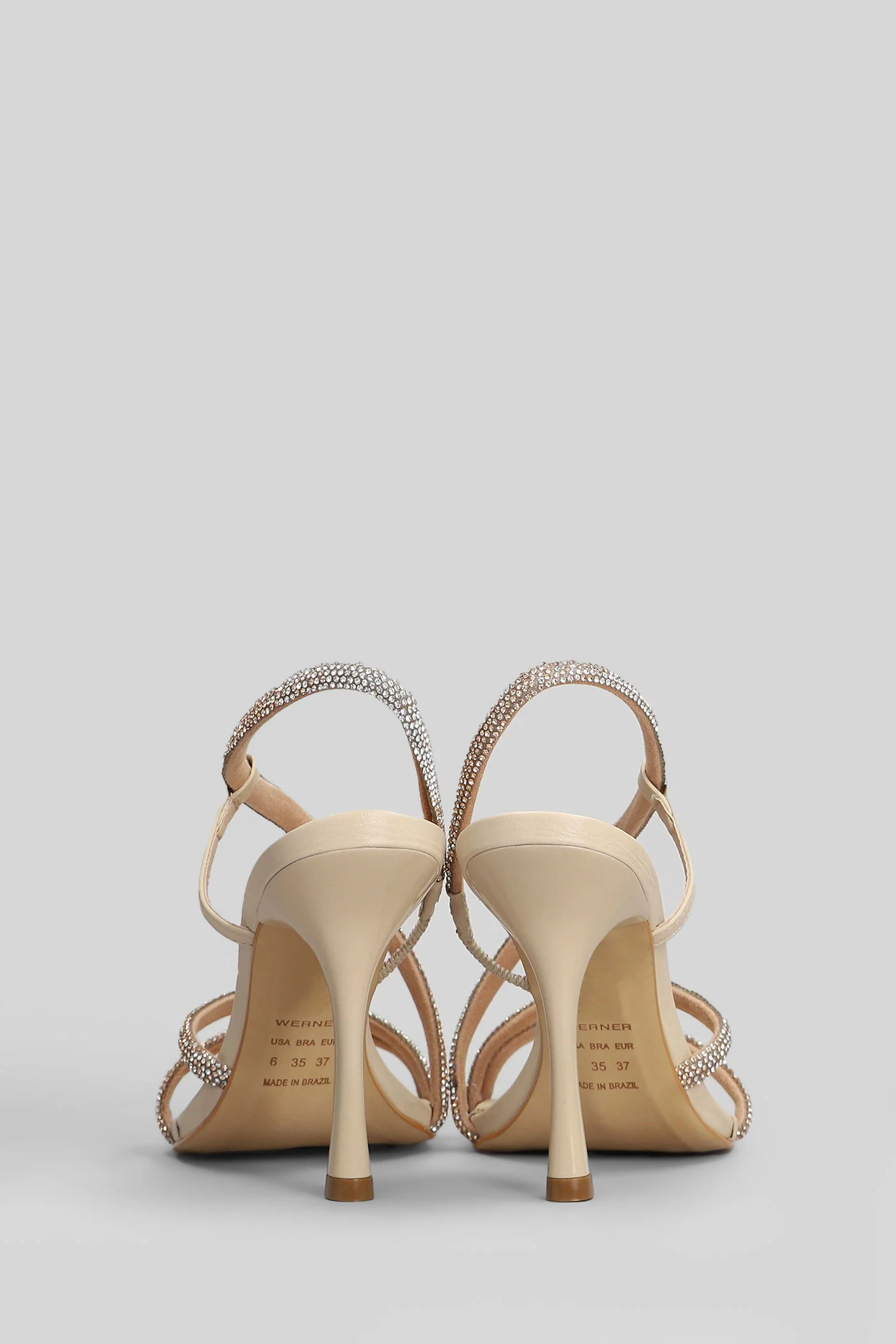 Sandals in beige leather - Image 4