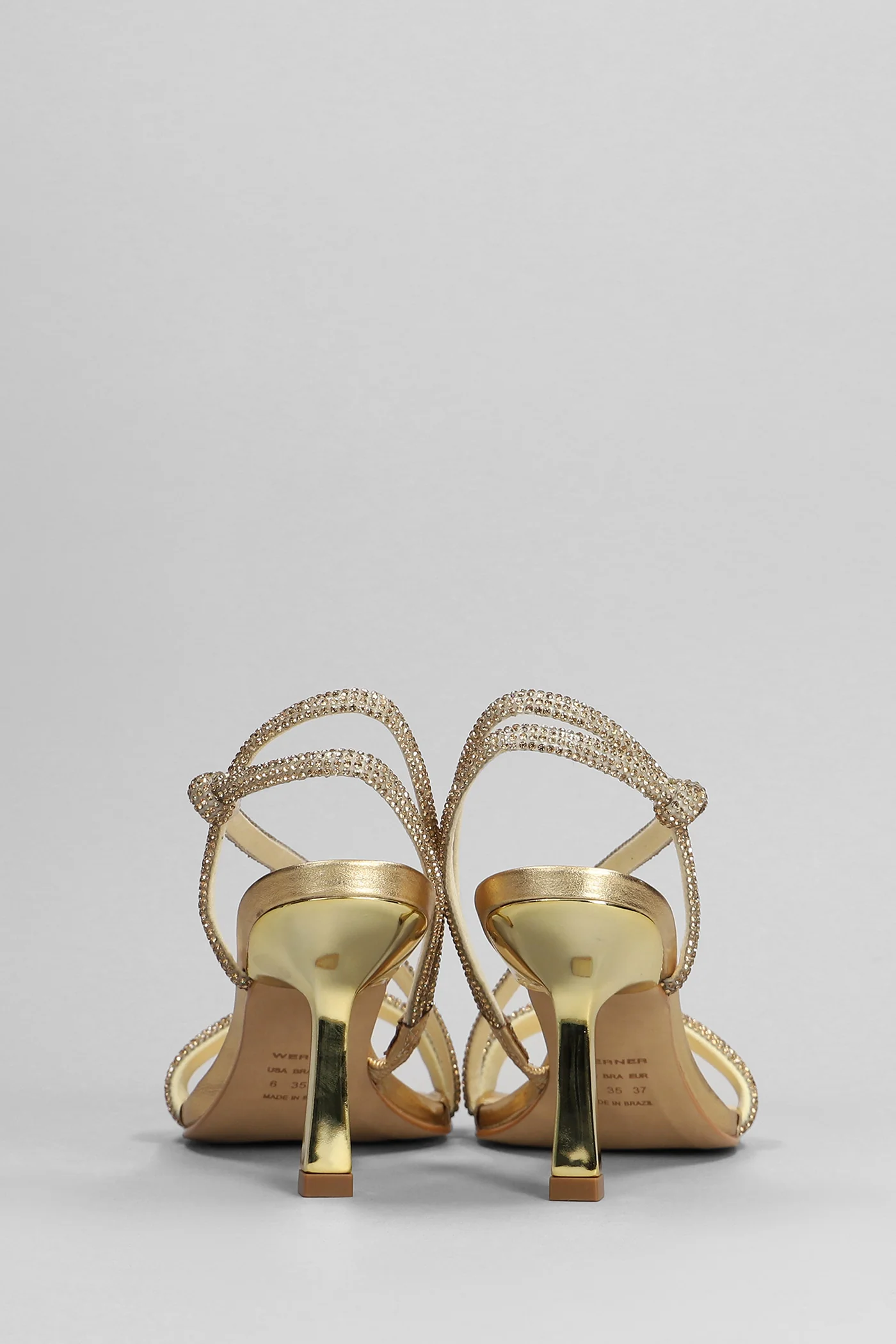 Sandals in gold leather - Image 4
