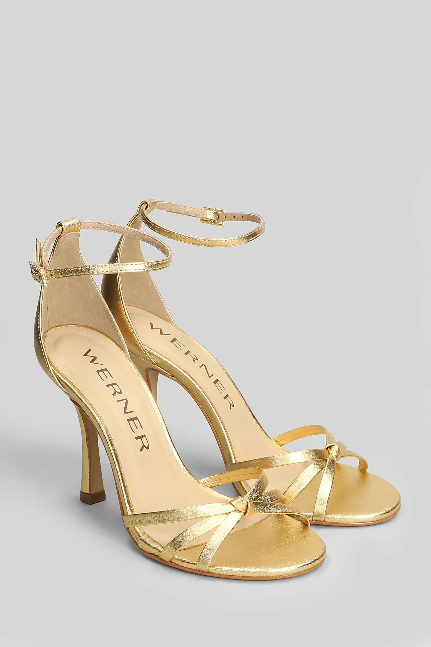 Sandals in gold leather - Image 2