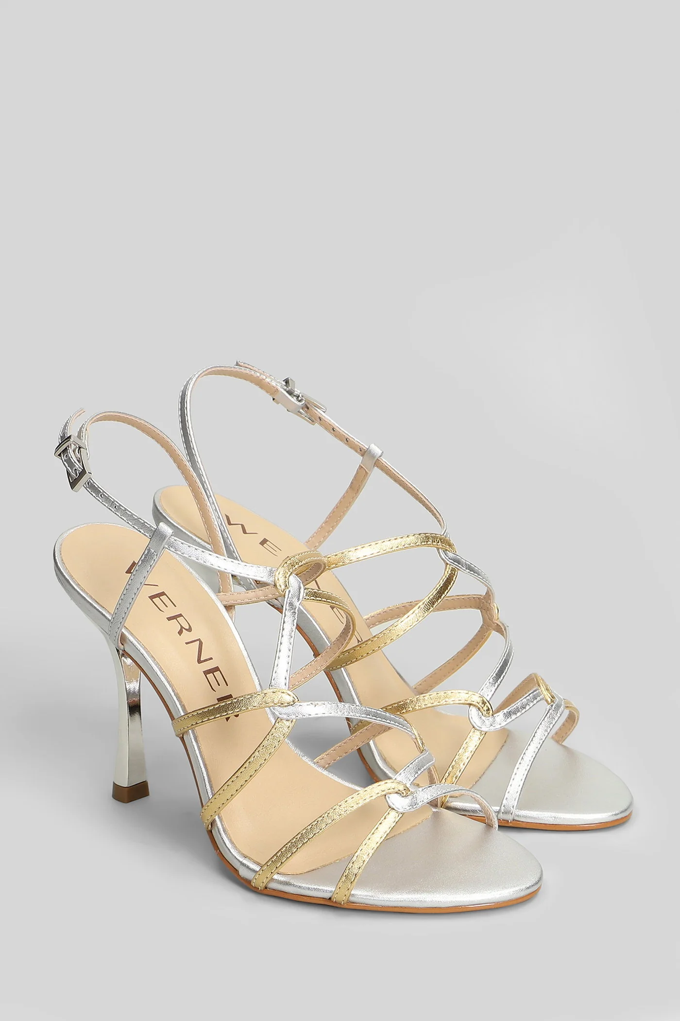 Sandals in gold leather - Image 2