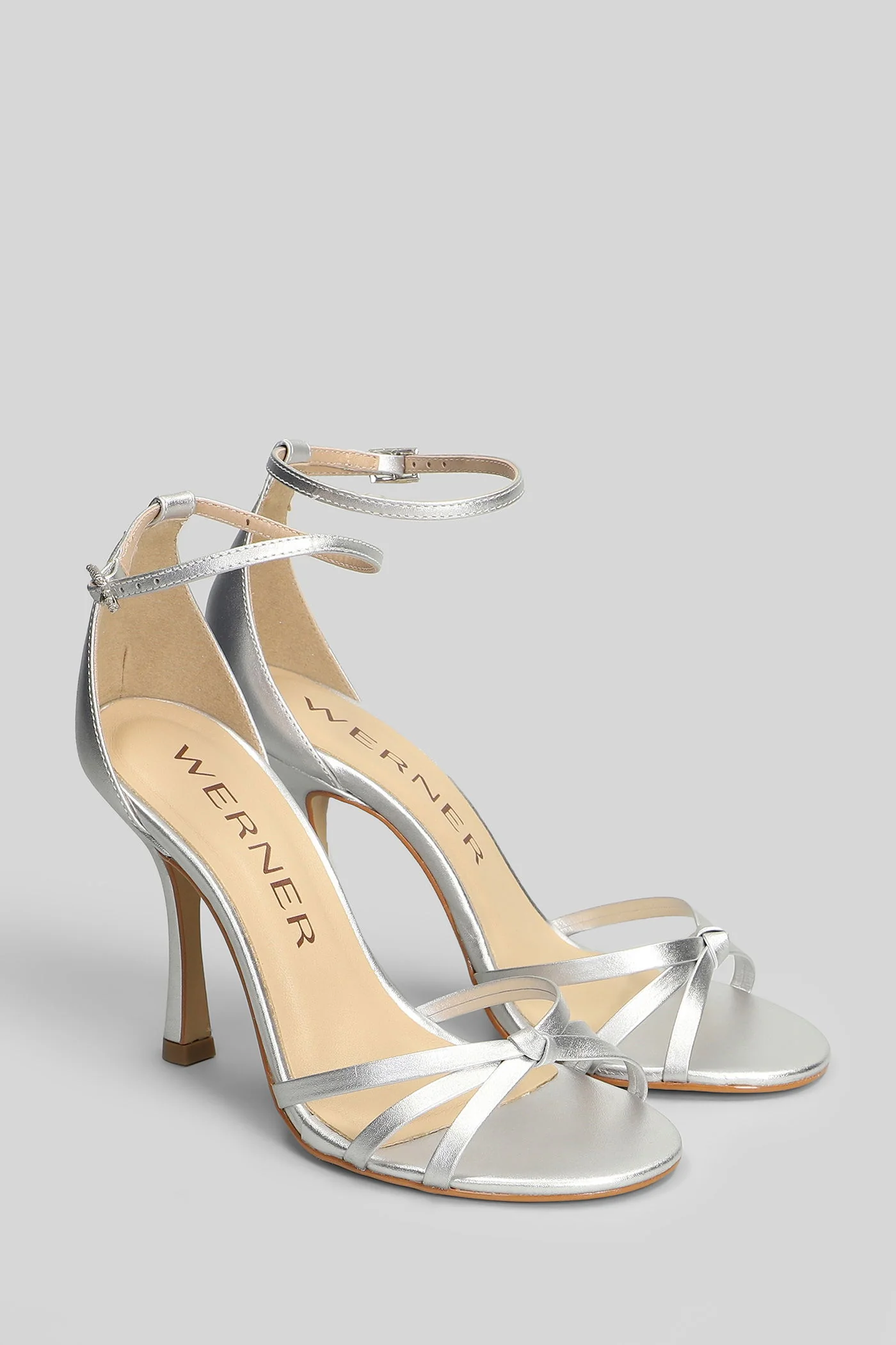 Sandals in silver leather - Image 2