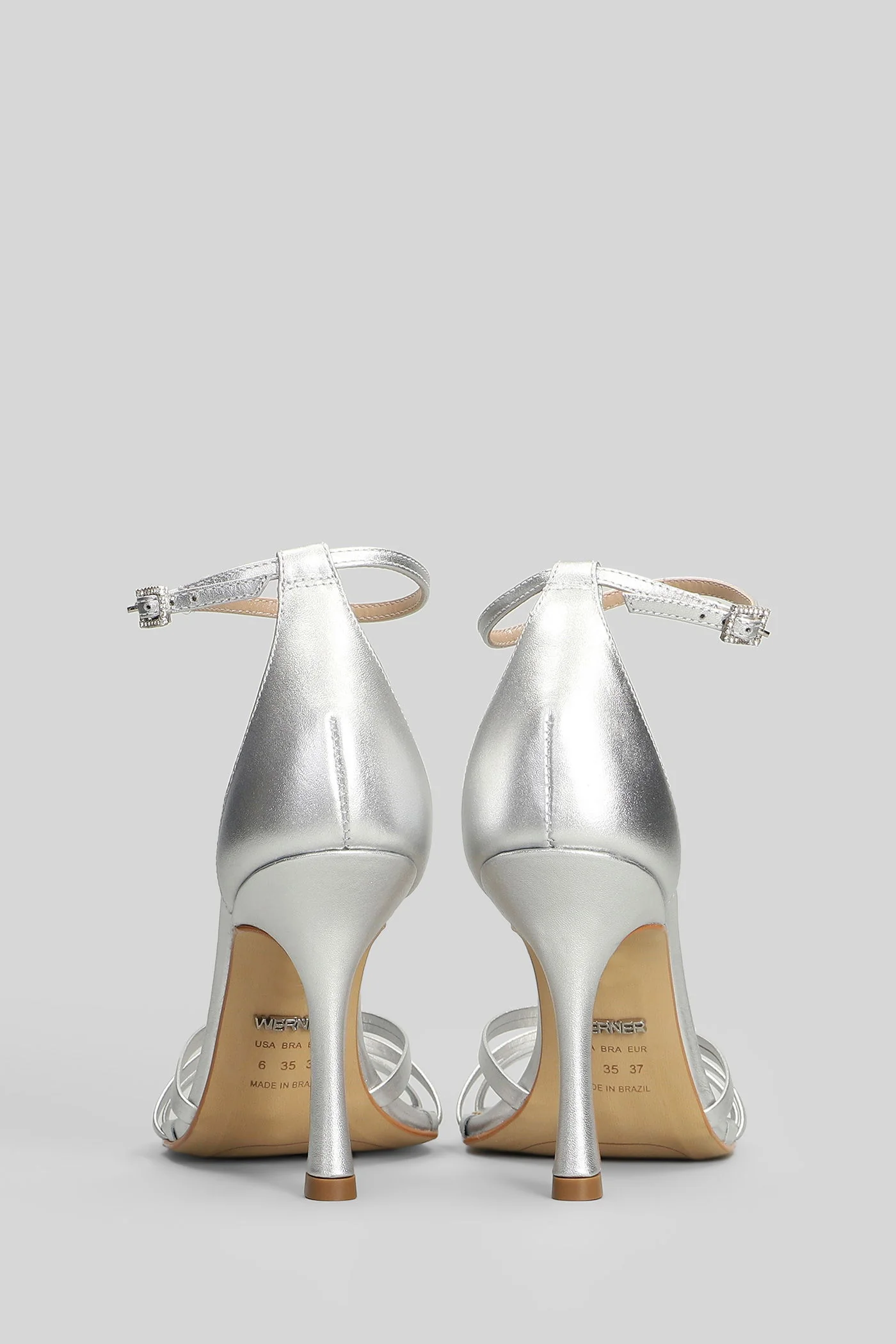 Sandals in silver leather - Image 4