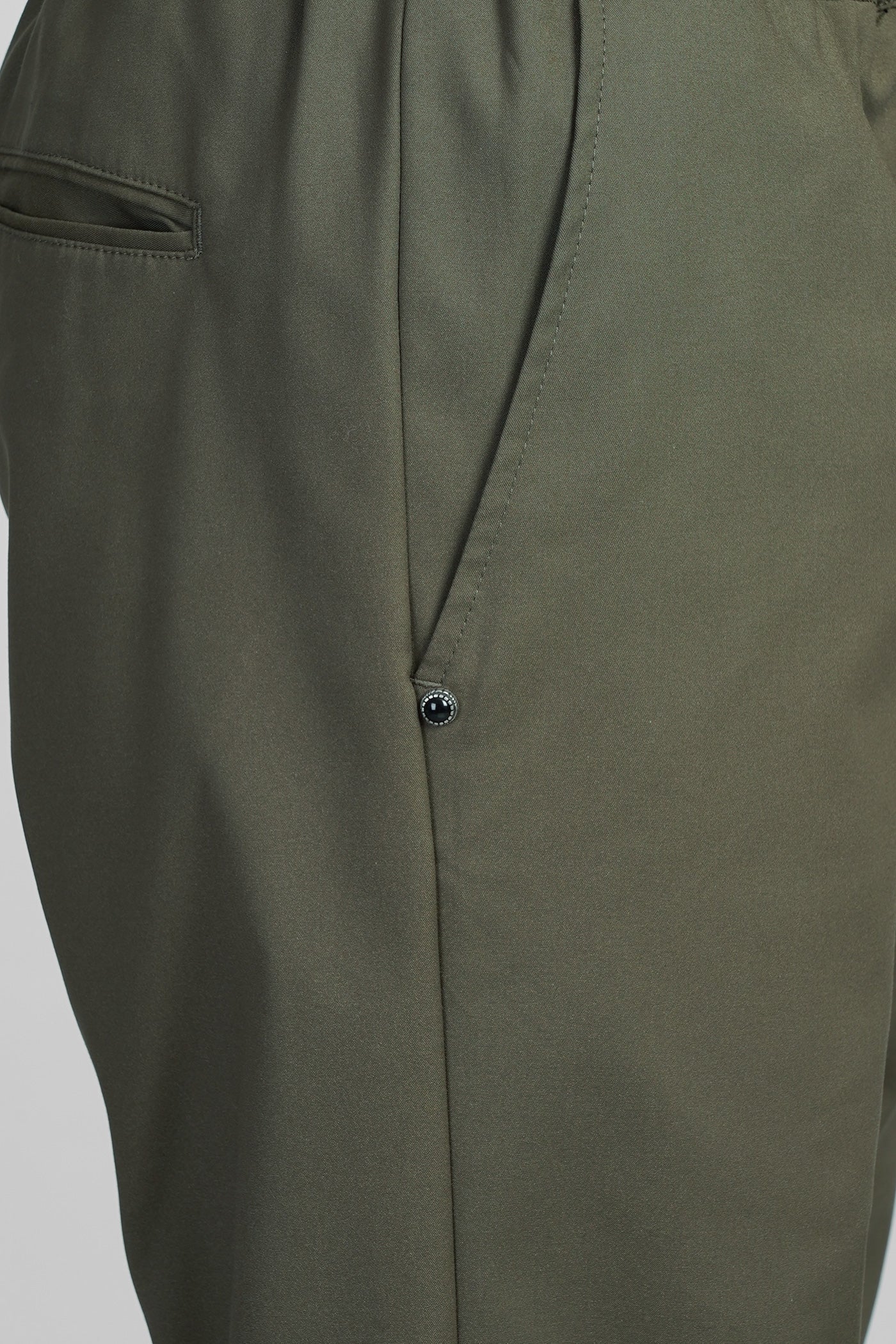 Pants in green cotton - Image 5