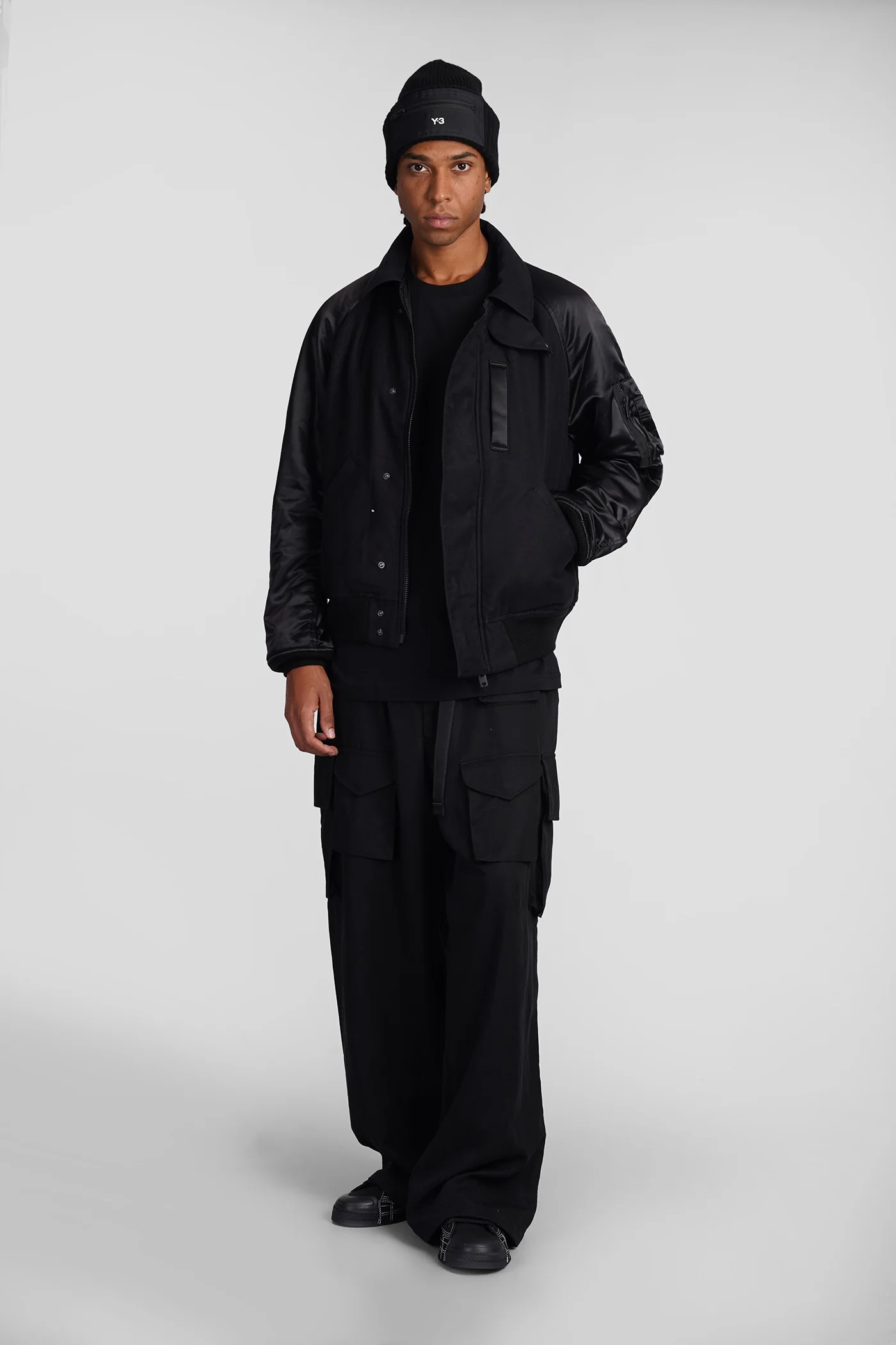 Bomber Jacket in black polyester - Image 2