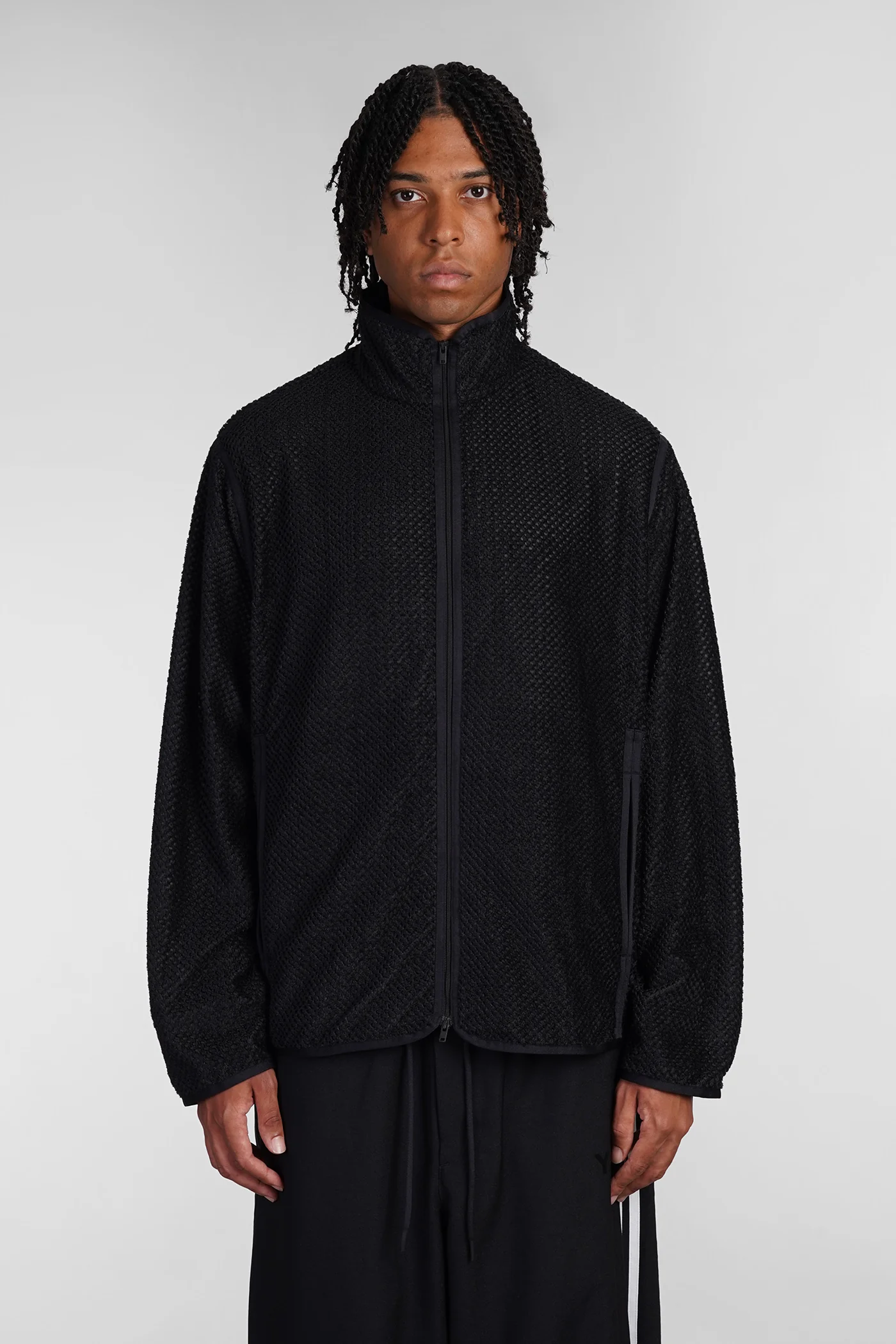 Casual jacket in black polyester