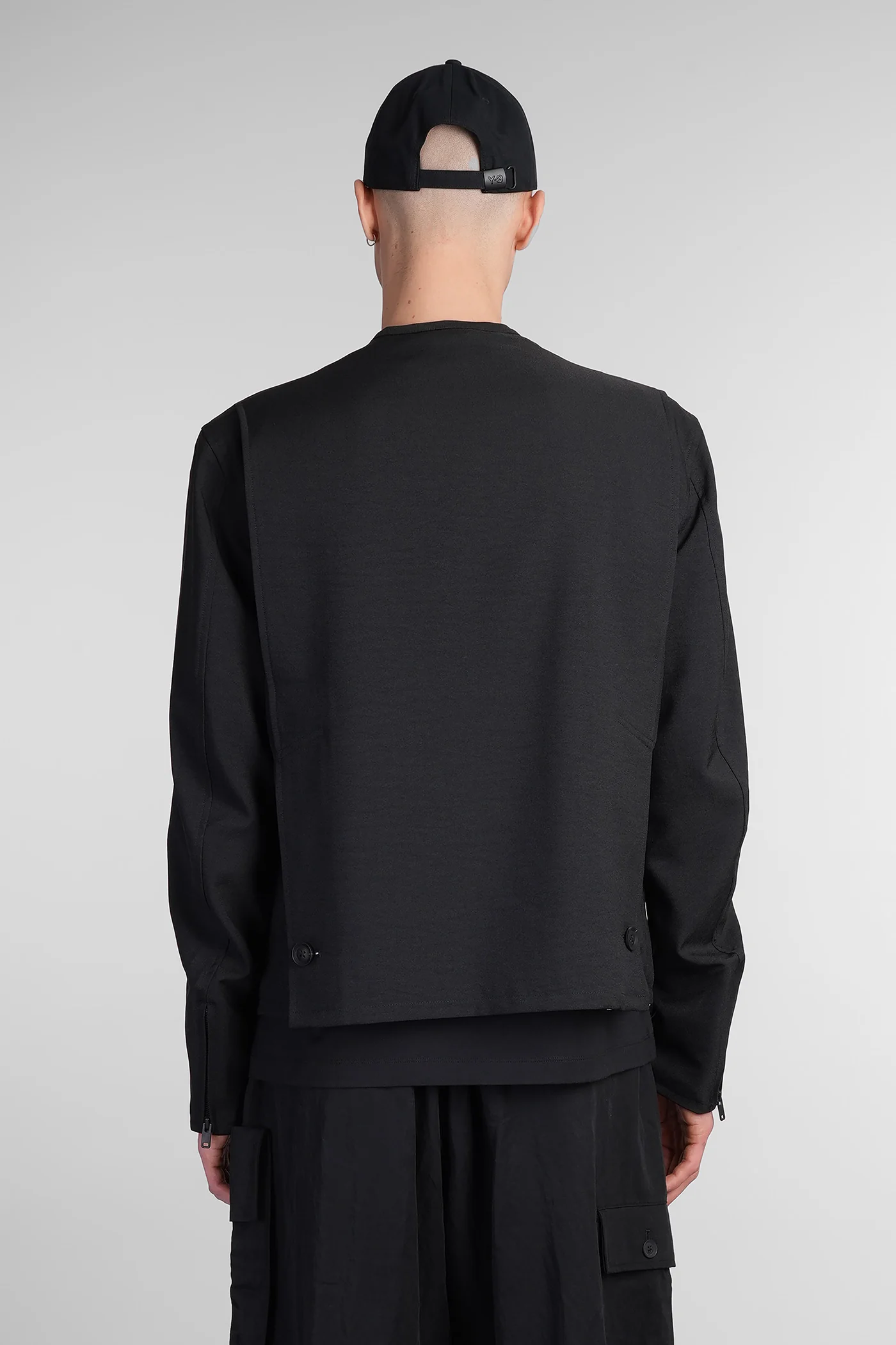 Casual jacket in black polyester - Image 3