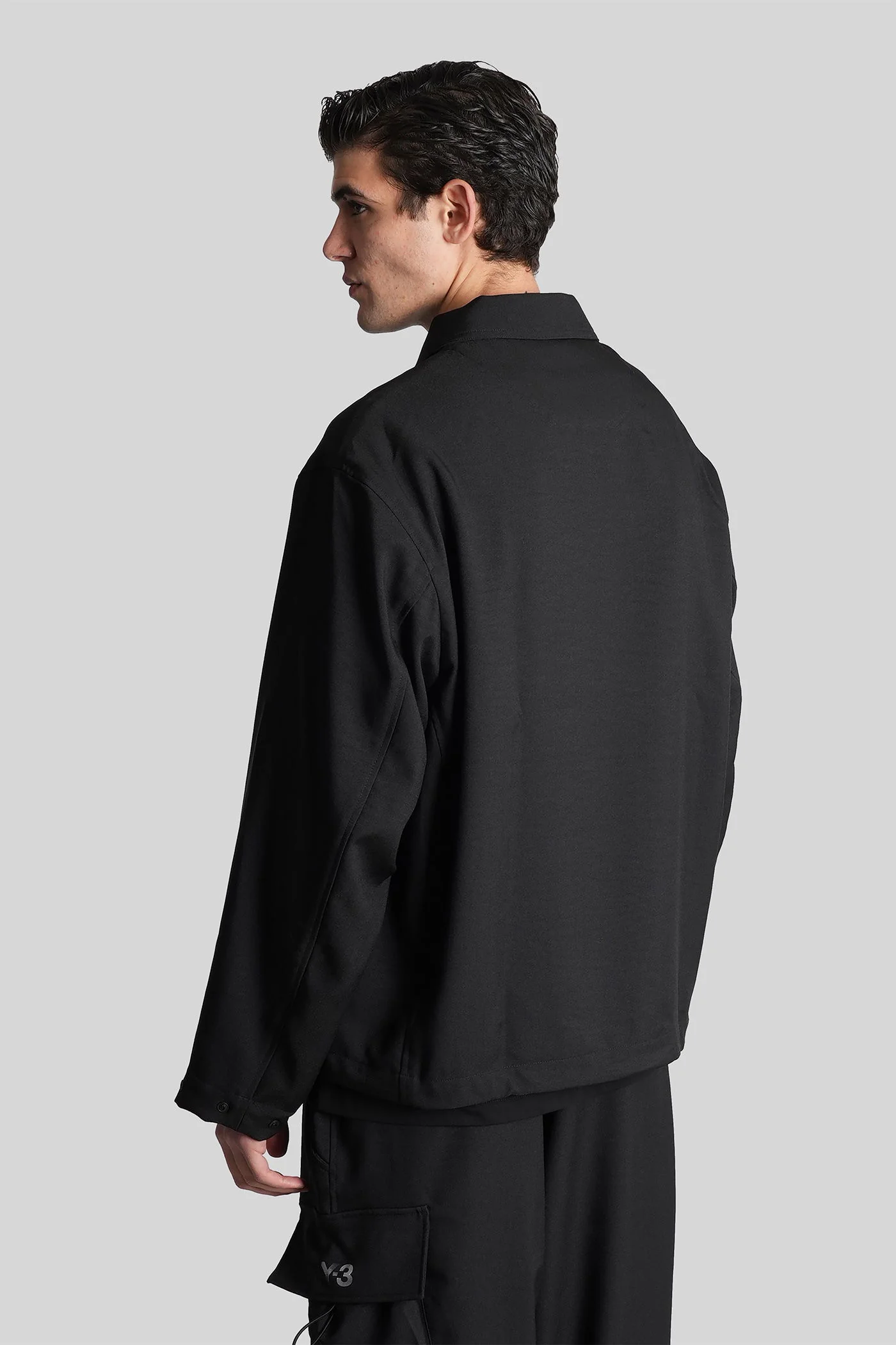 Casual jacket in black polyester - Image 3