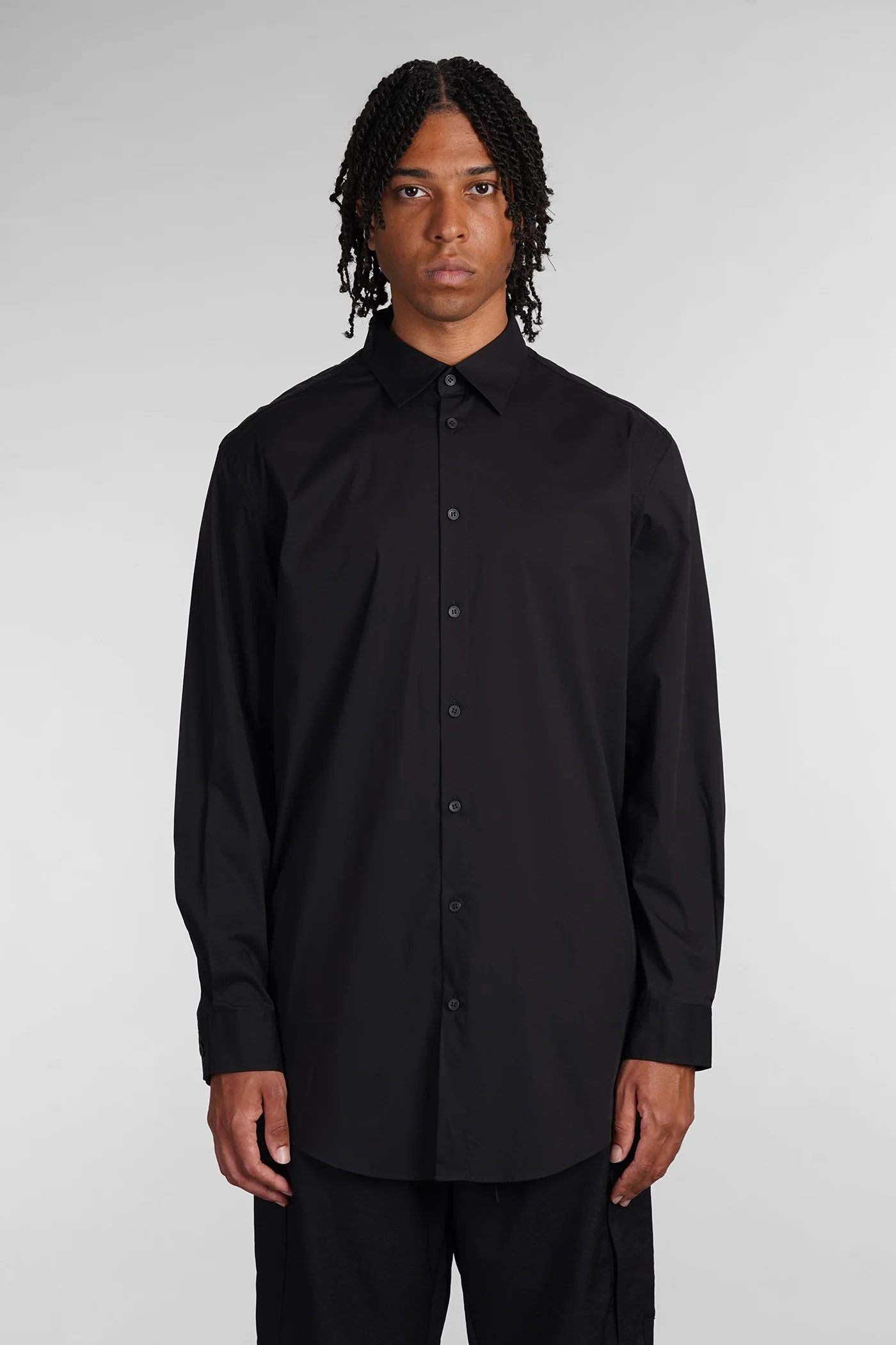 Shirt in black cotton