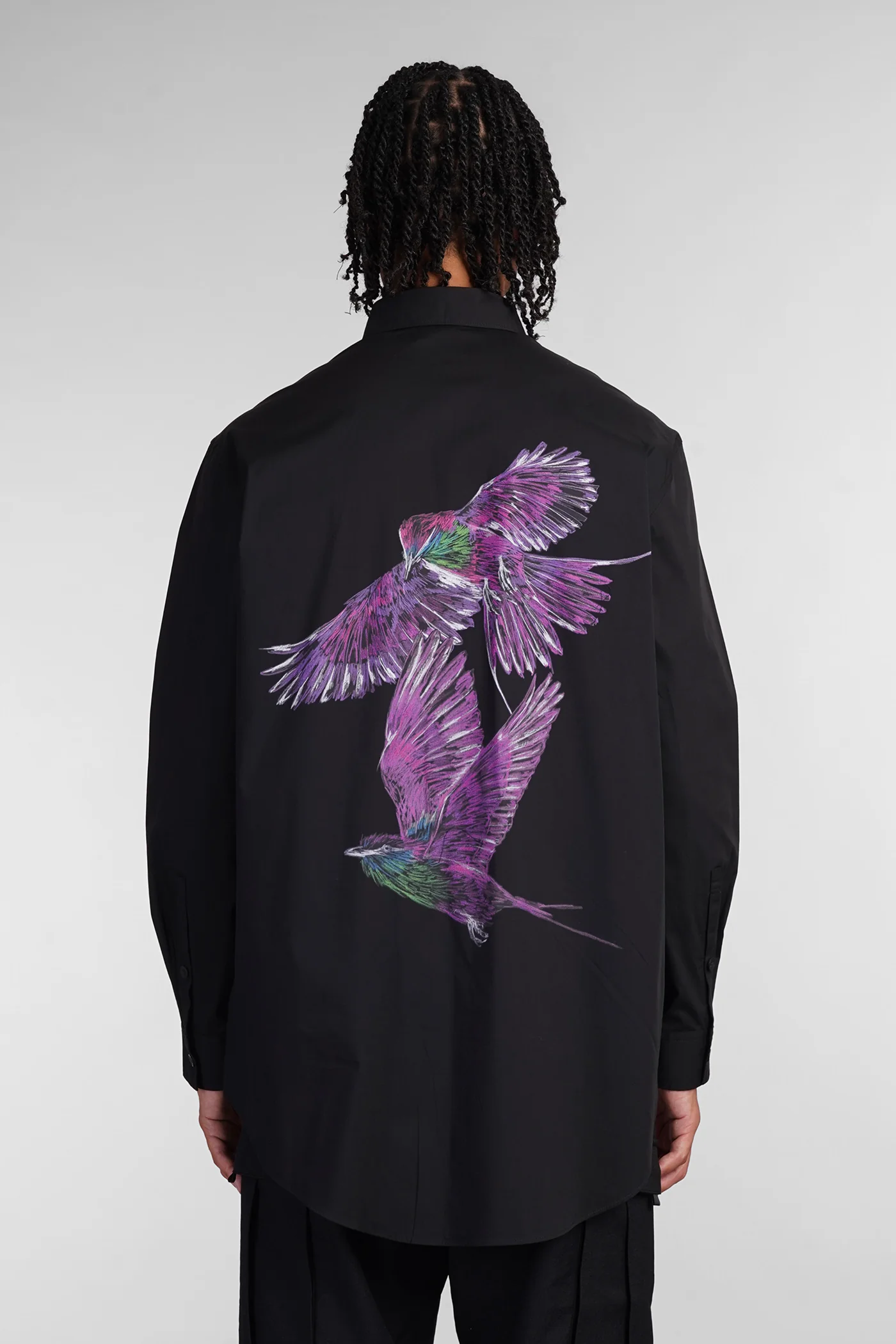 Shirt in black cotton - Image 3