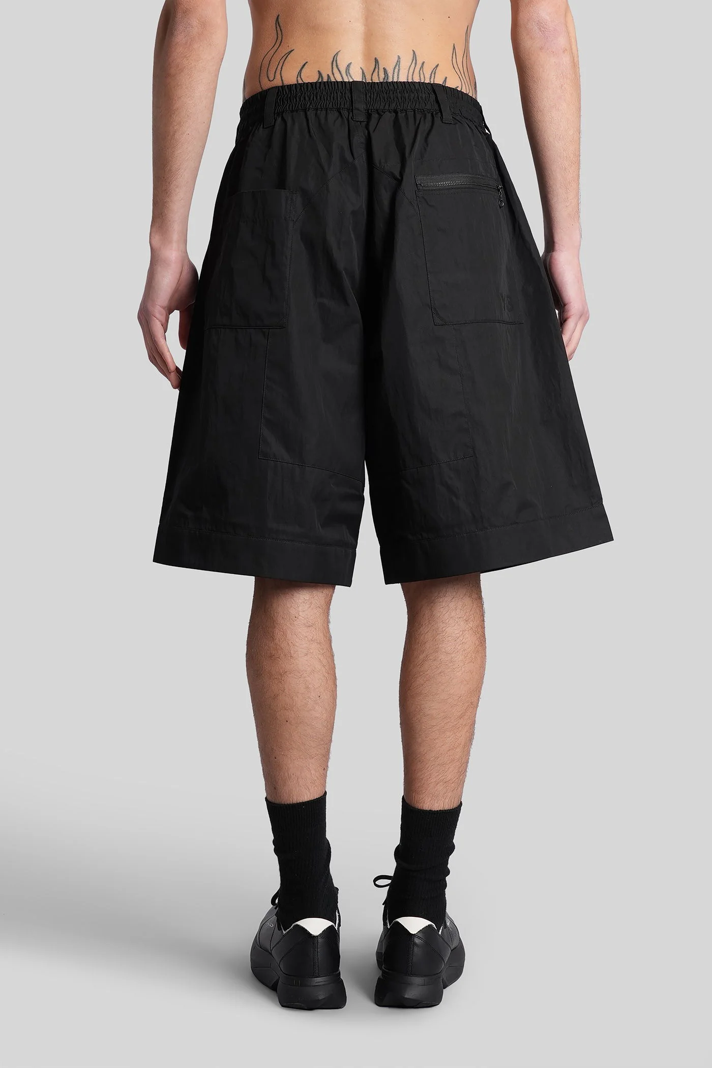 Shorts in black cotton - Image 3