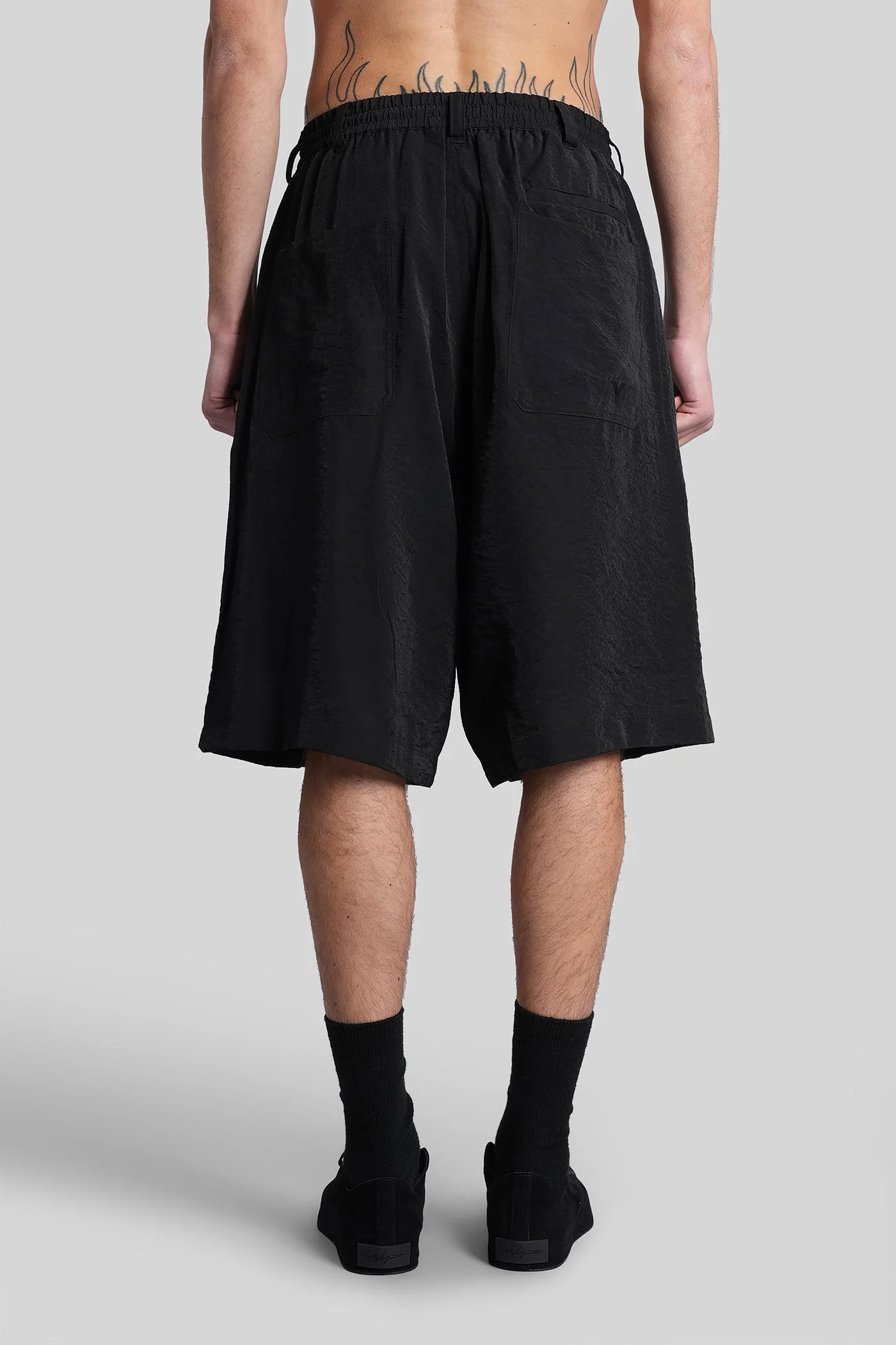 Shorts in black viscose - Image 3