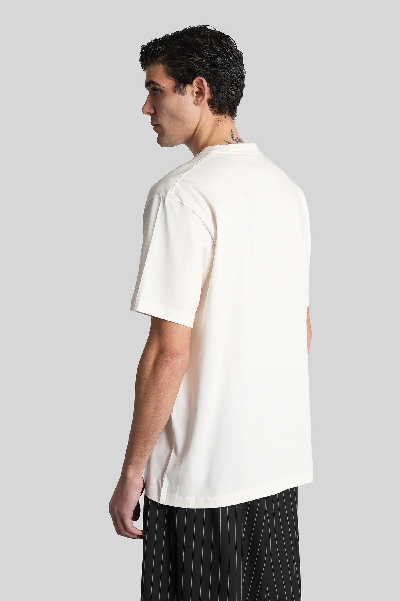 T-Shirt in beige cotton - Image 3