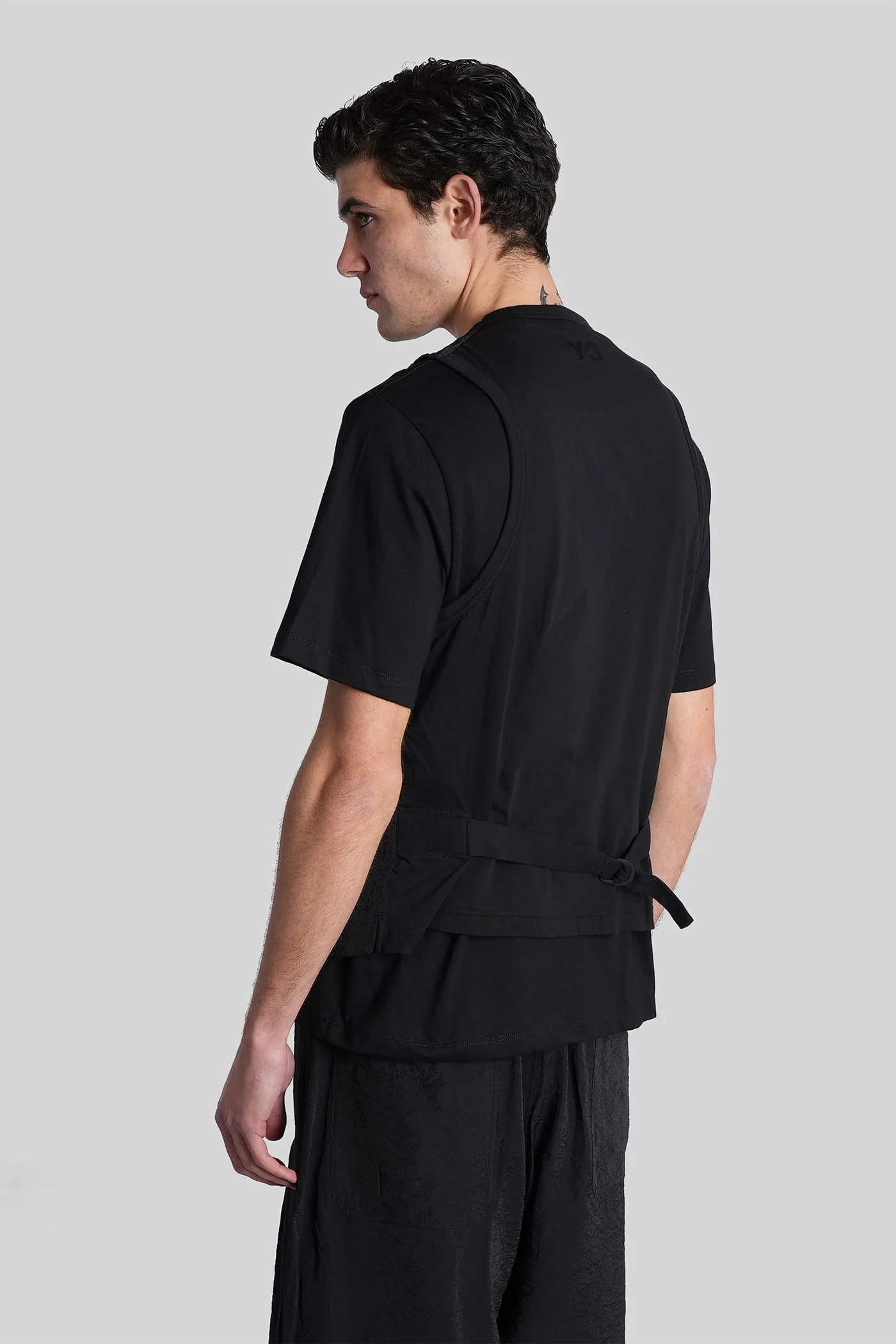 Vest in black viscose - Image 3