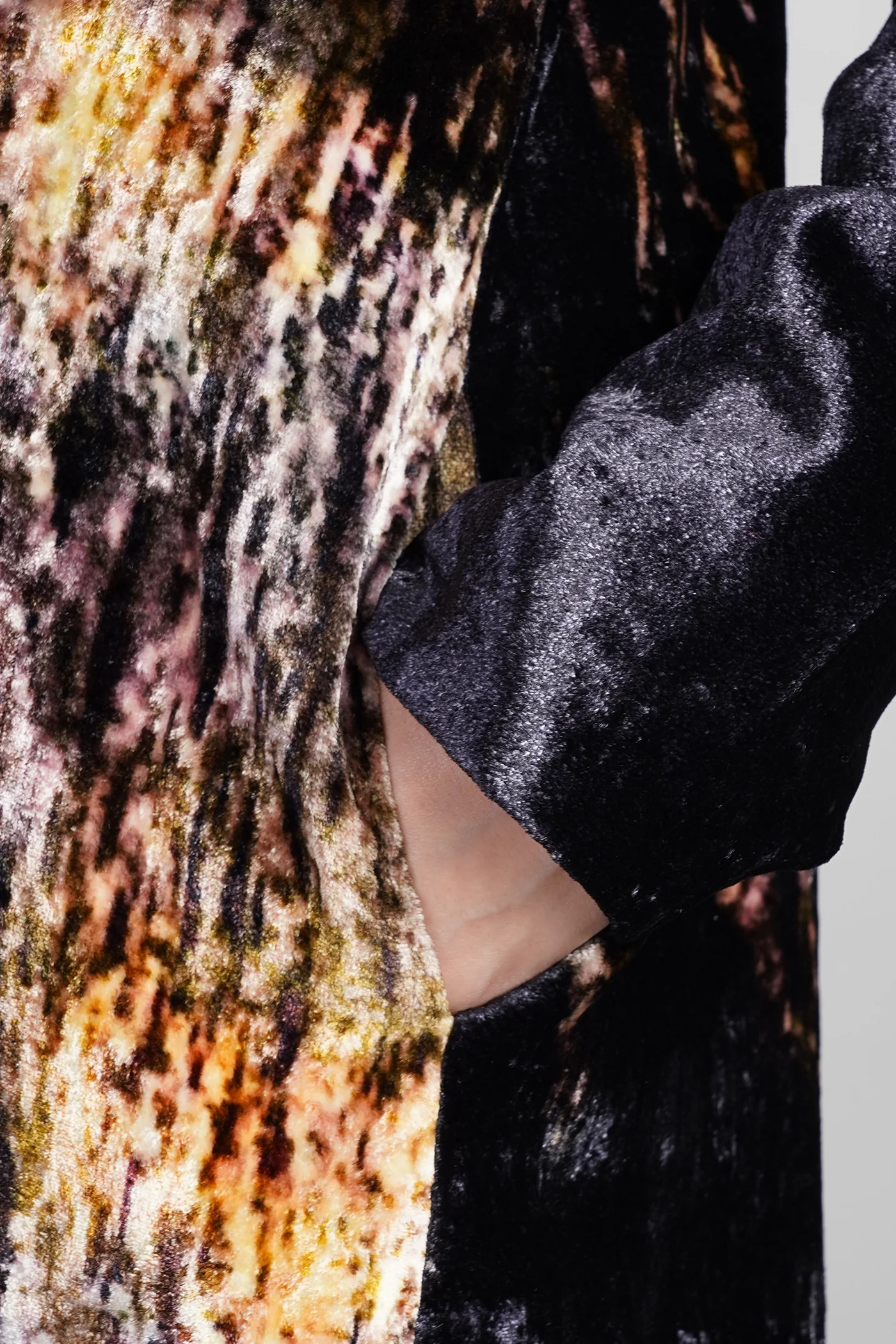 Coat in multicolor silk - Image 5