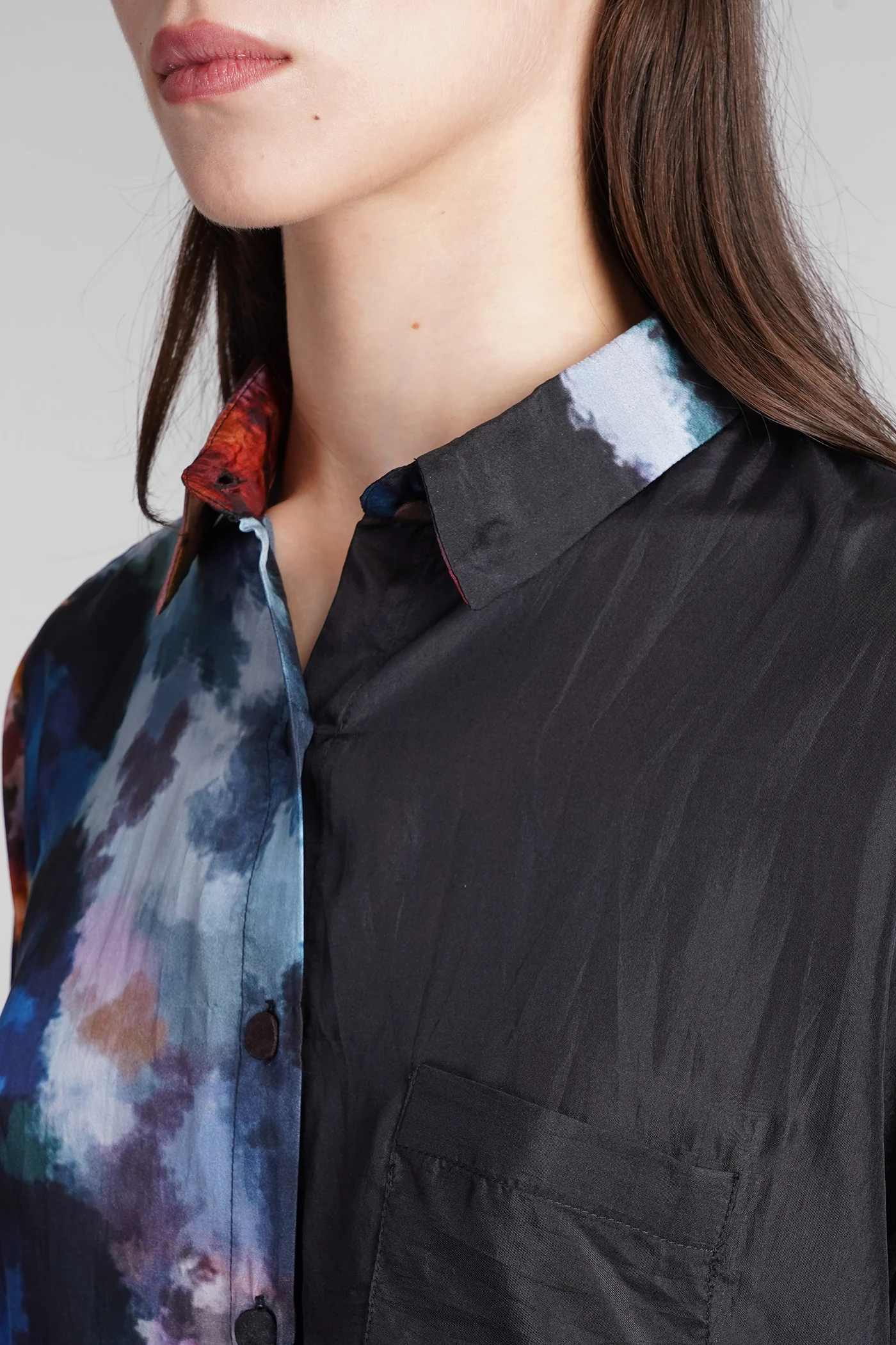 Shirt in black silk - Image 5