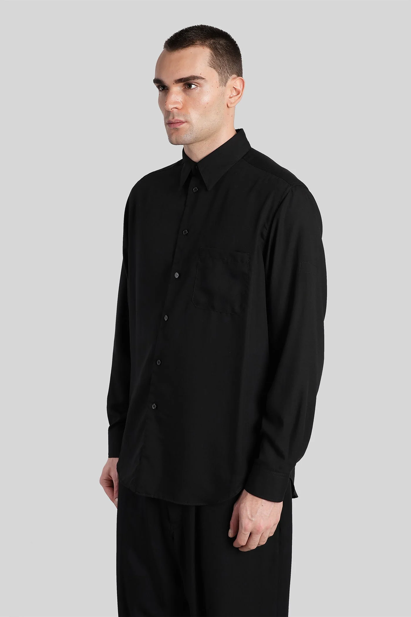 Shirt in black Cellulose - Image 4