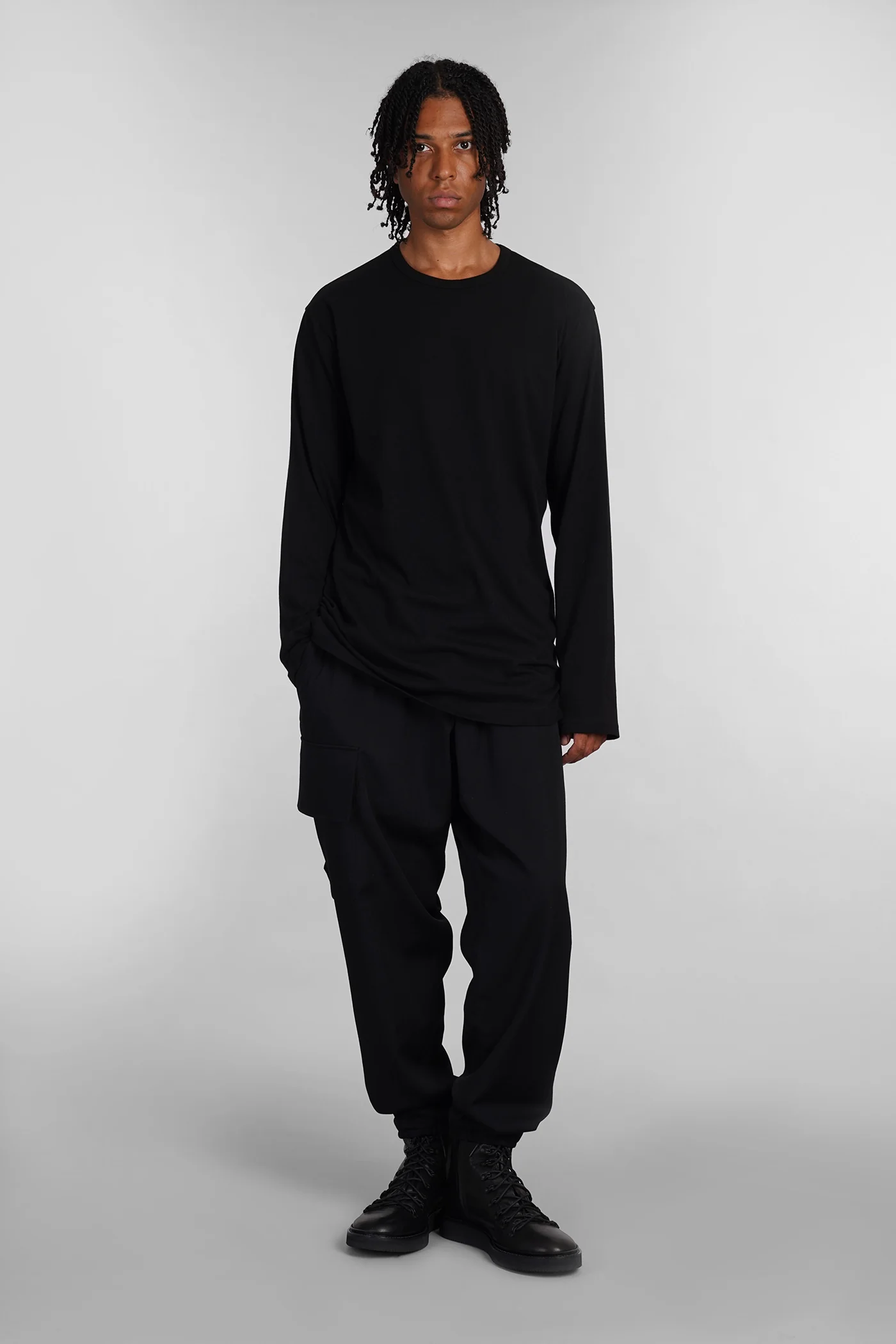 T-Shirt in black cotton - Image 2