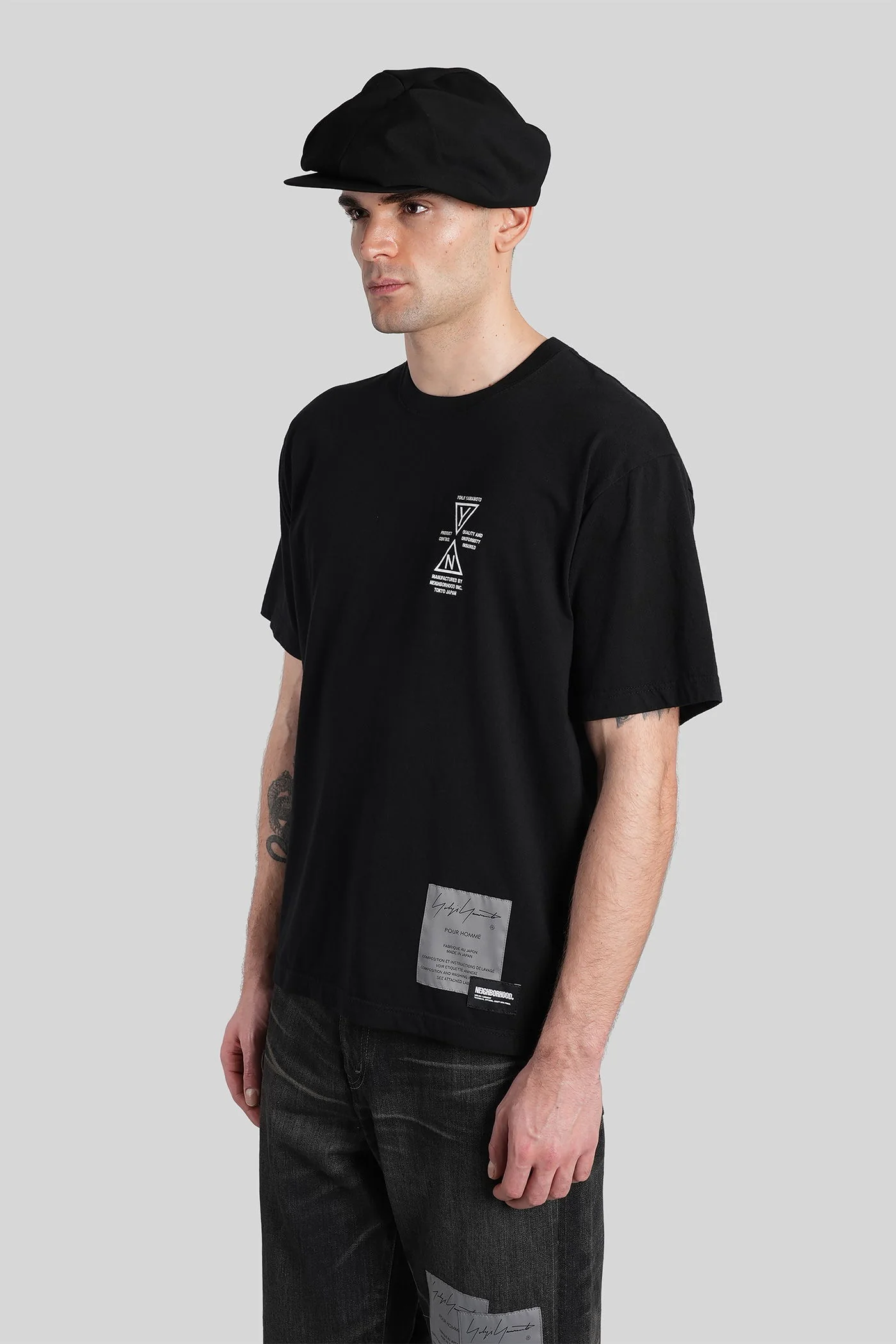 T-Shirt in black cotton - Image 4
