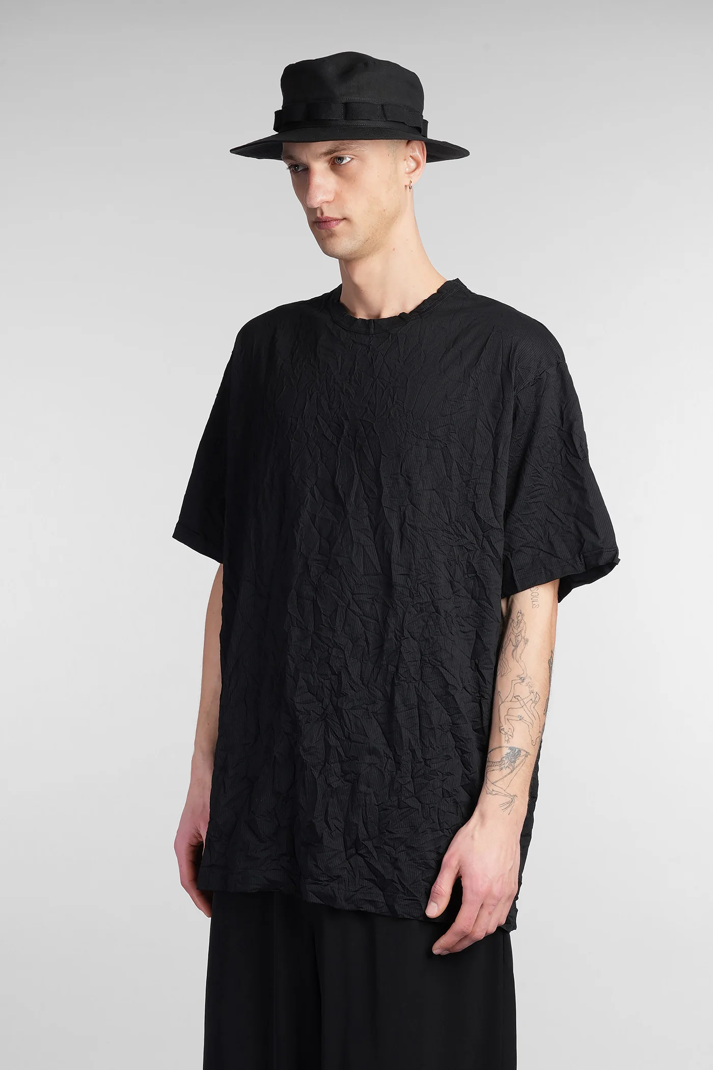 T-Shirt in black cotton - Image 4