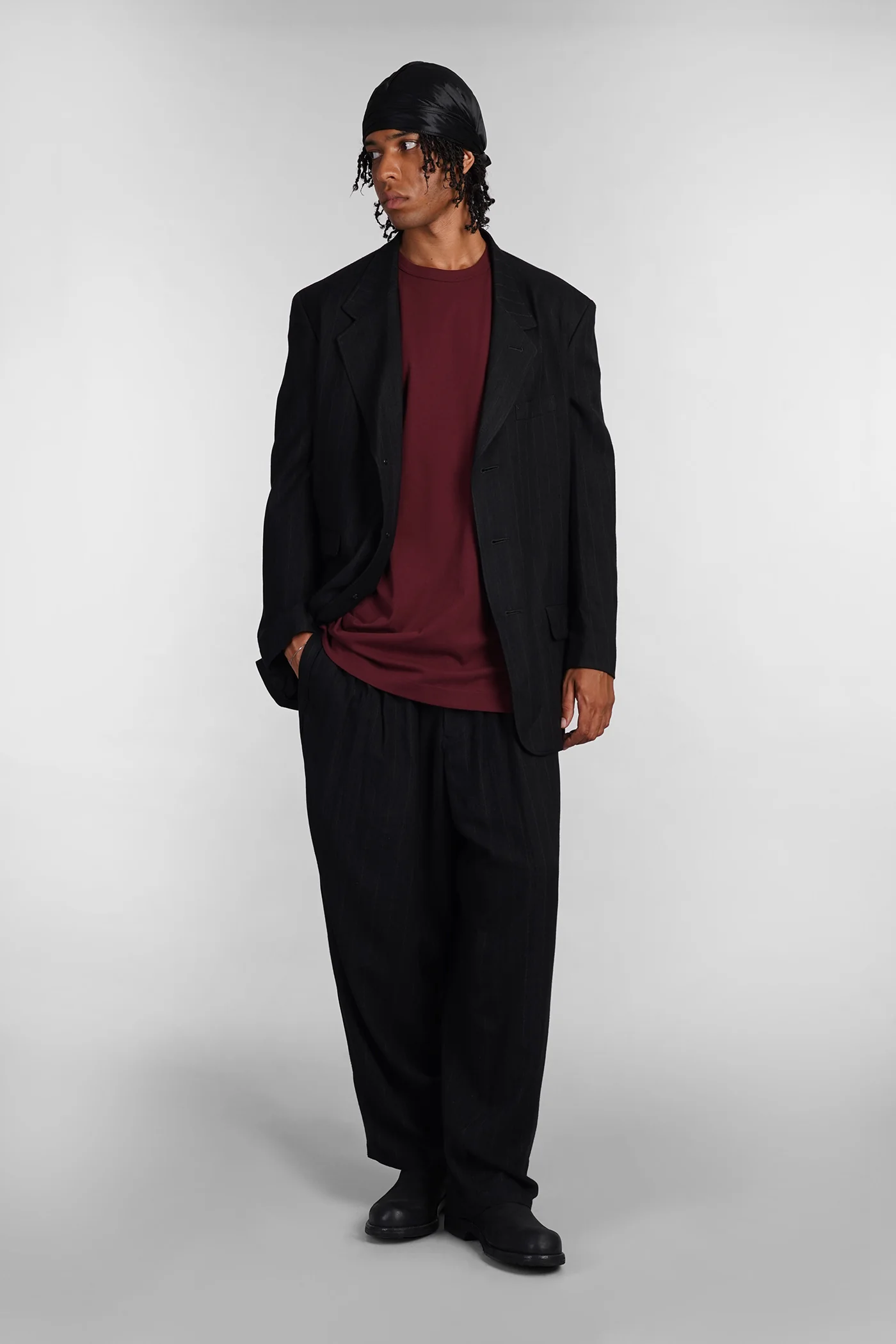 T-Shirt in bordeaux cotton - Image 2