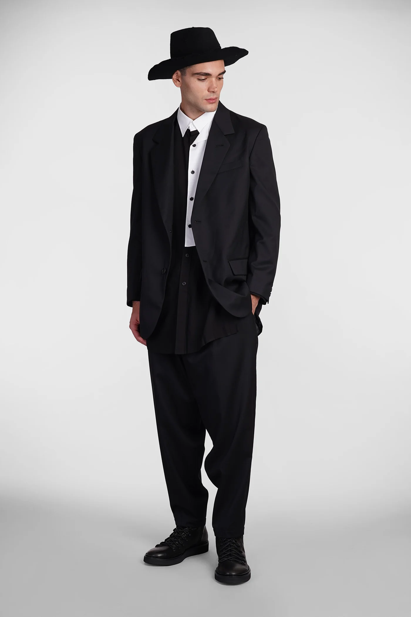 Blazer in black wool - Image 2