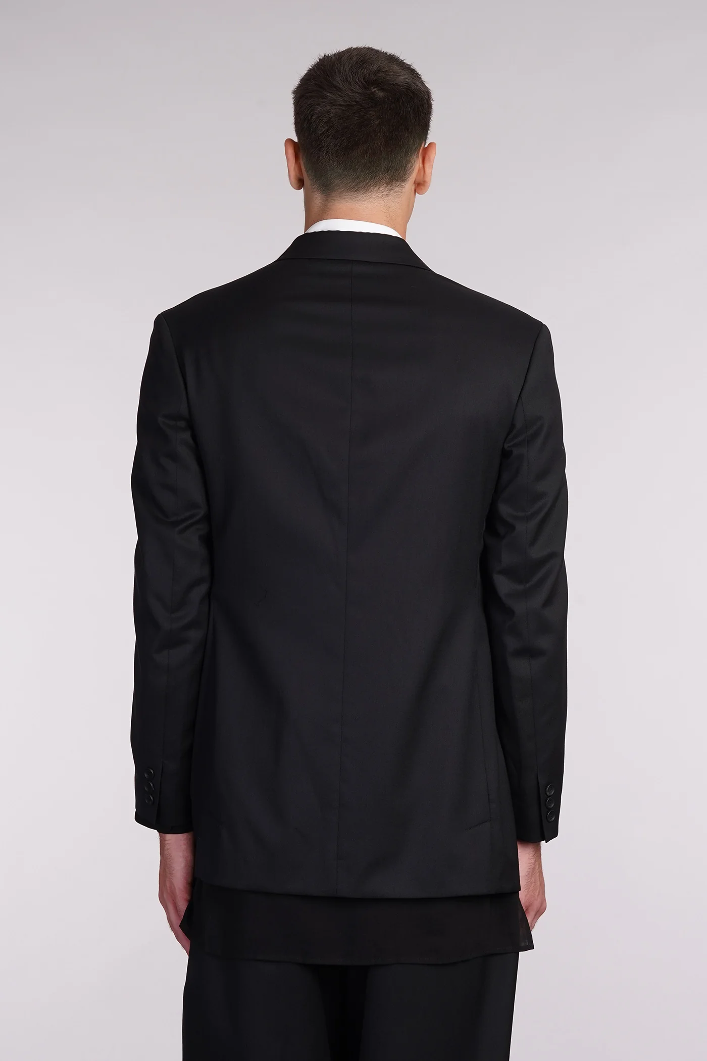 Blazer in black wool - Image 3