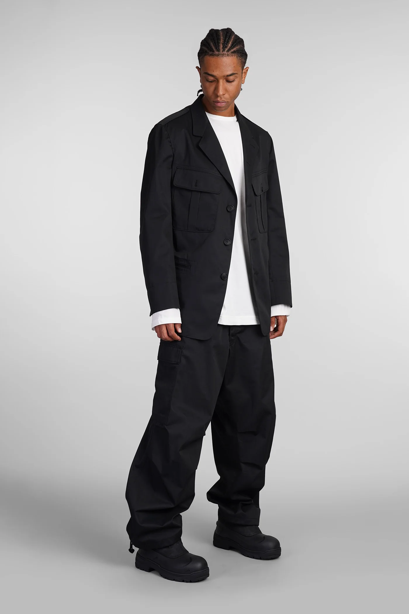 Casual jacket in black polyester - Image 2