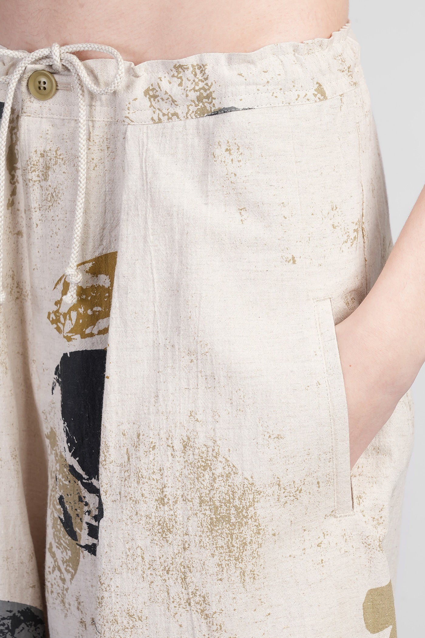 Pants in beige cotton - Image 5