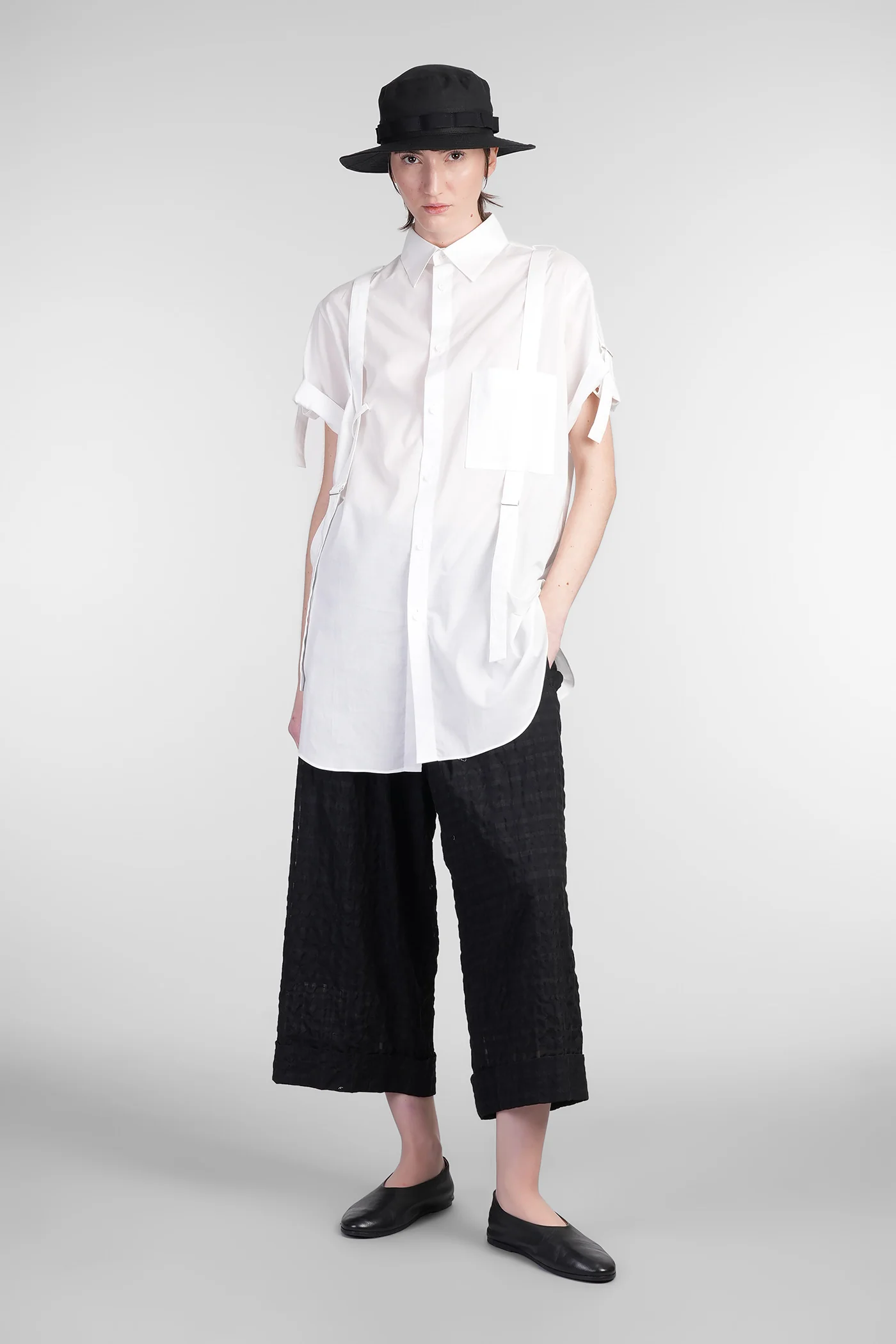 Pants in black cotton - Image 2
