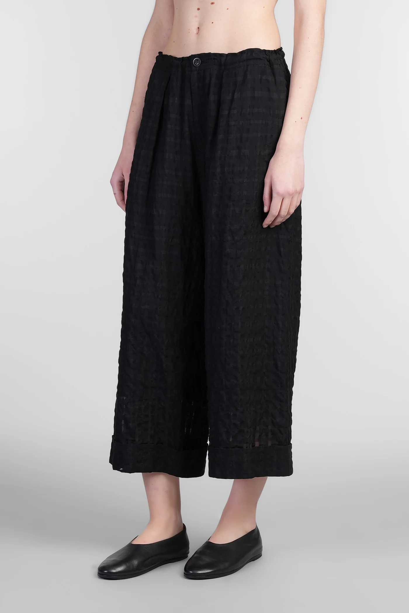 Pants in black cotton - Image 4