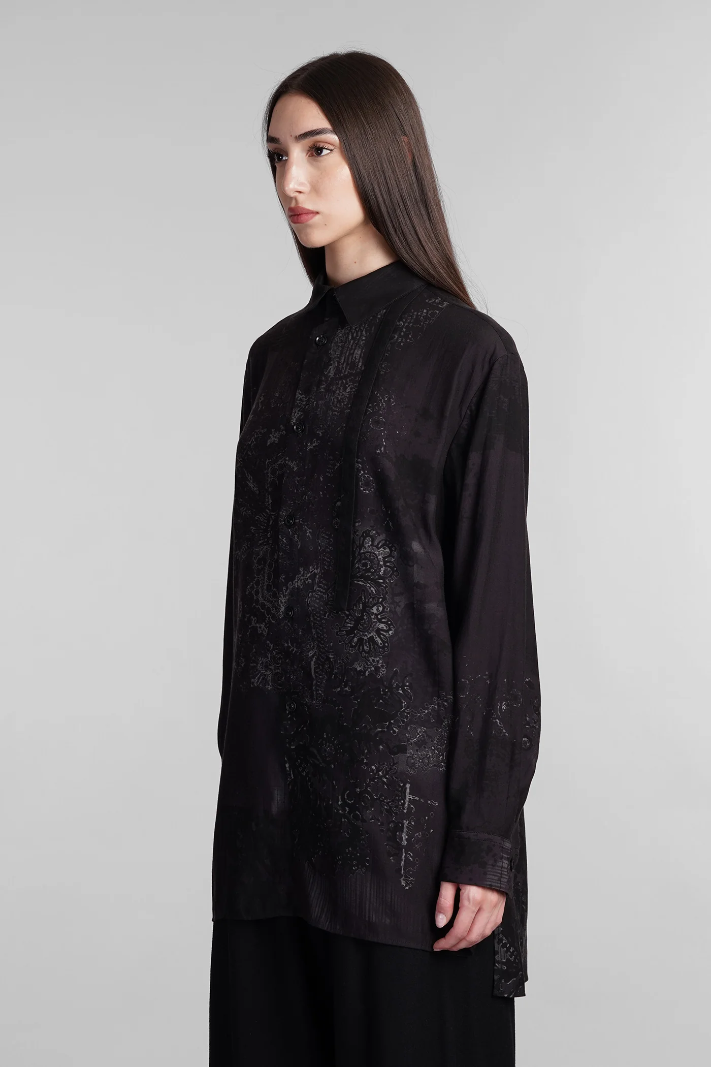 Shirt in black polyamide polyester - Image 4