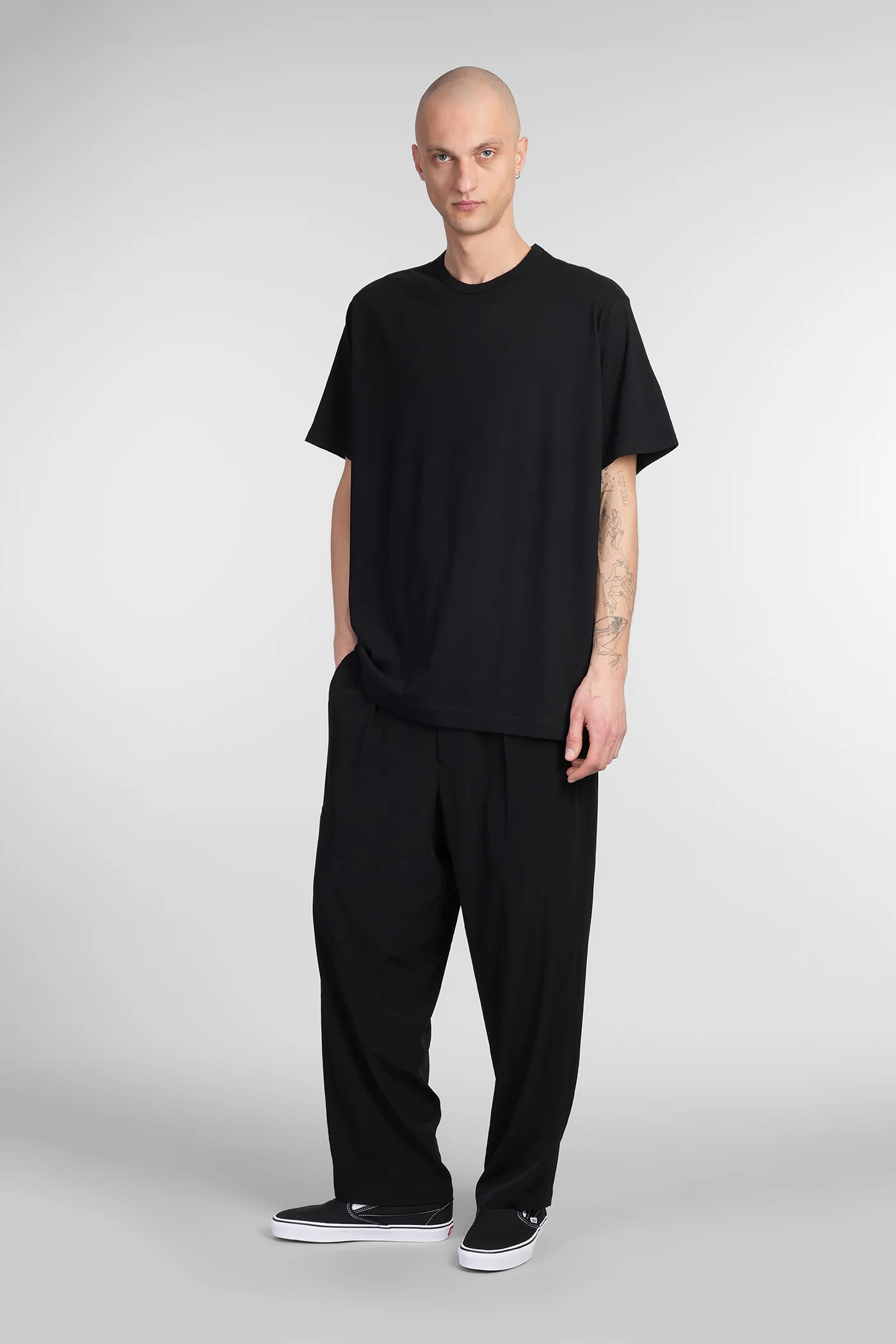 T-Shirt in black cotton - Image 2