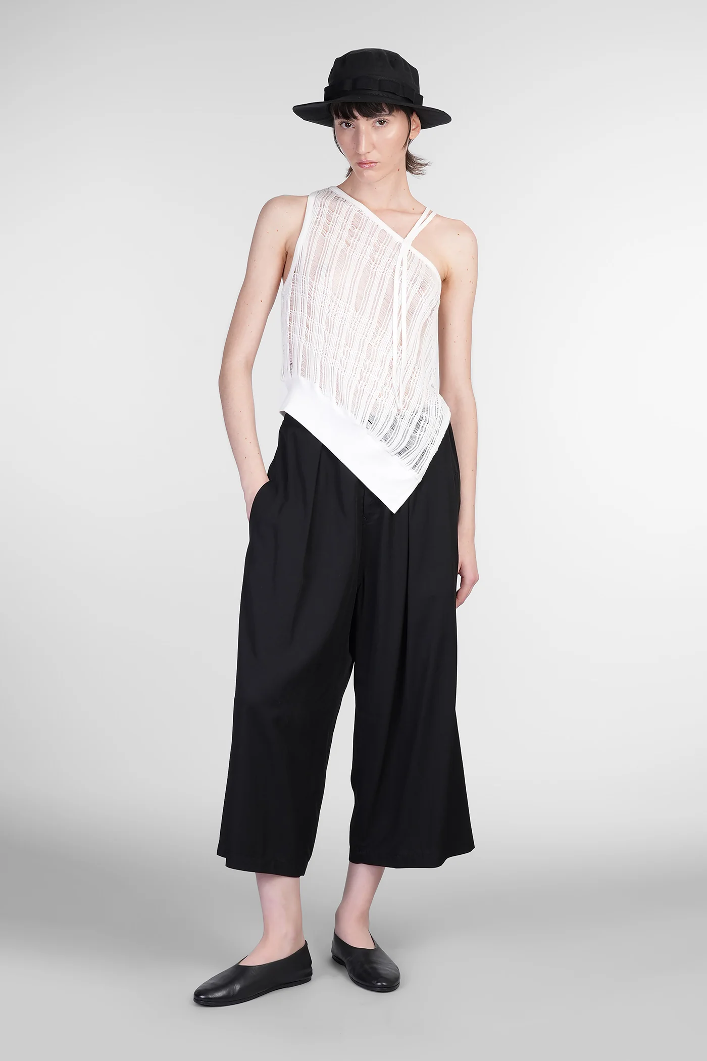 Topwear in white cotton - Image 2