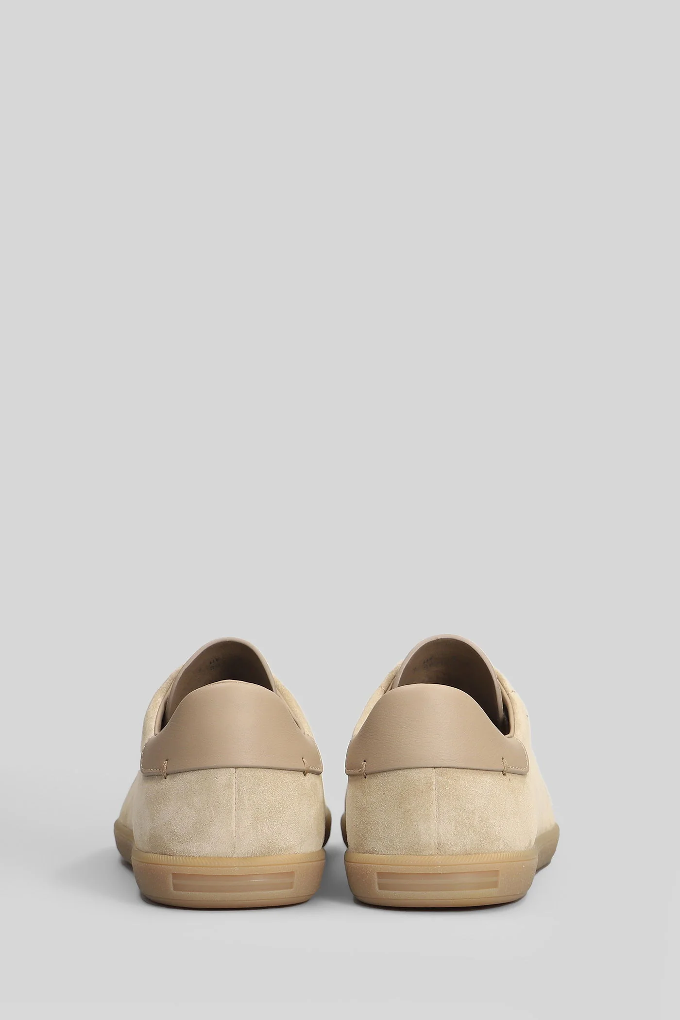 232 Sneakers in beige leather - Image 4