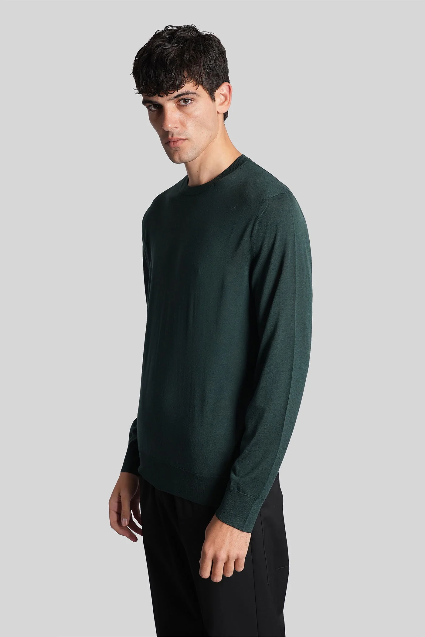 Knitwear in green wool - Image 4