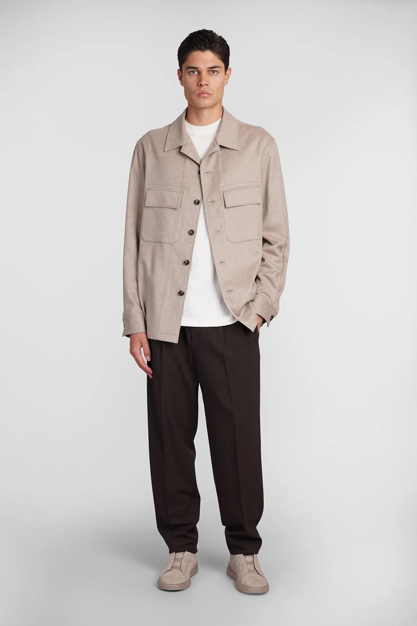Pants in brown polyester - Image 2