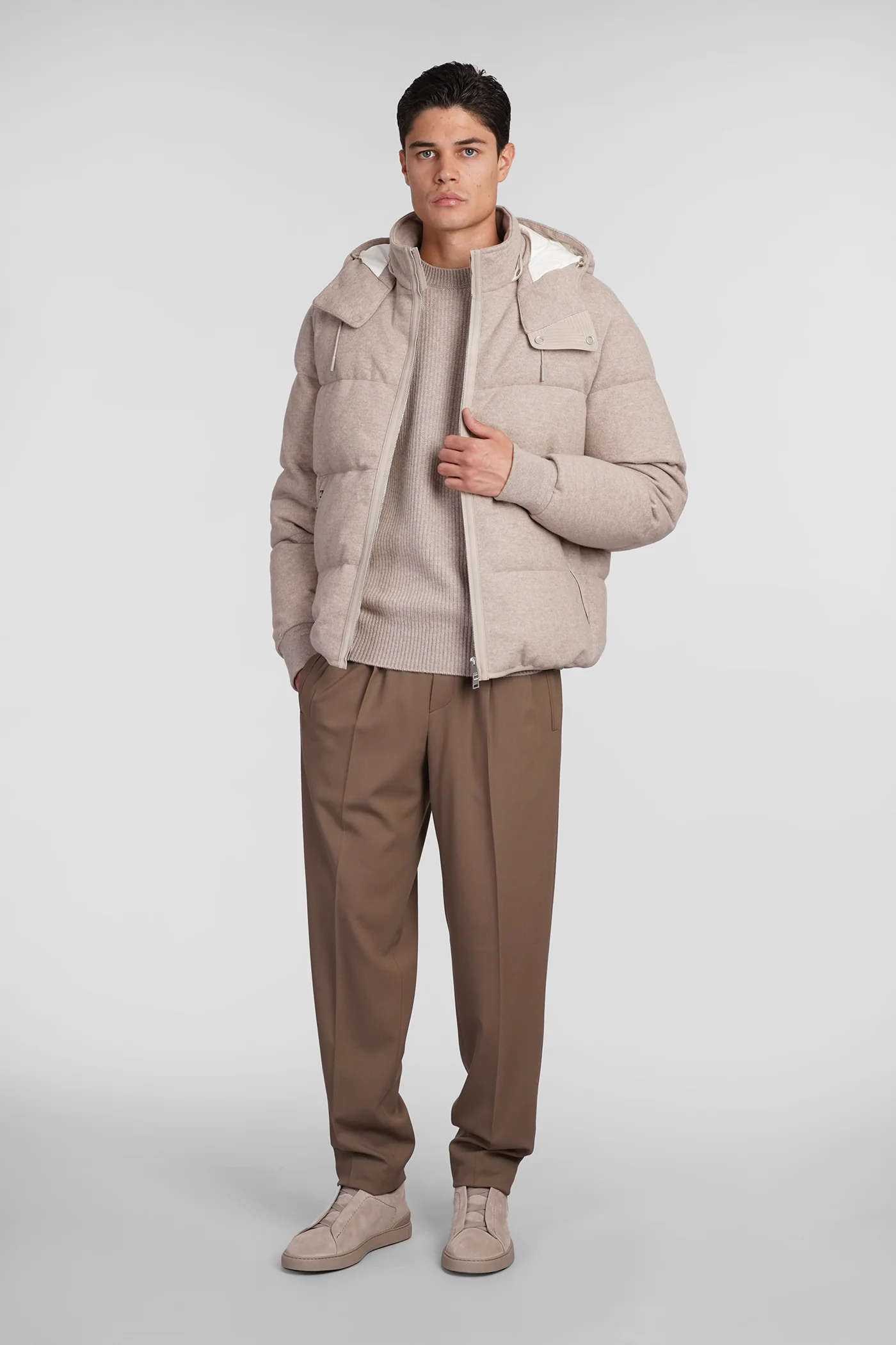 puffer in beige cashmere - Image 2