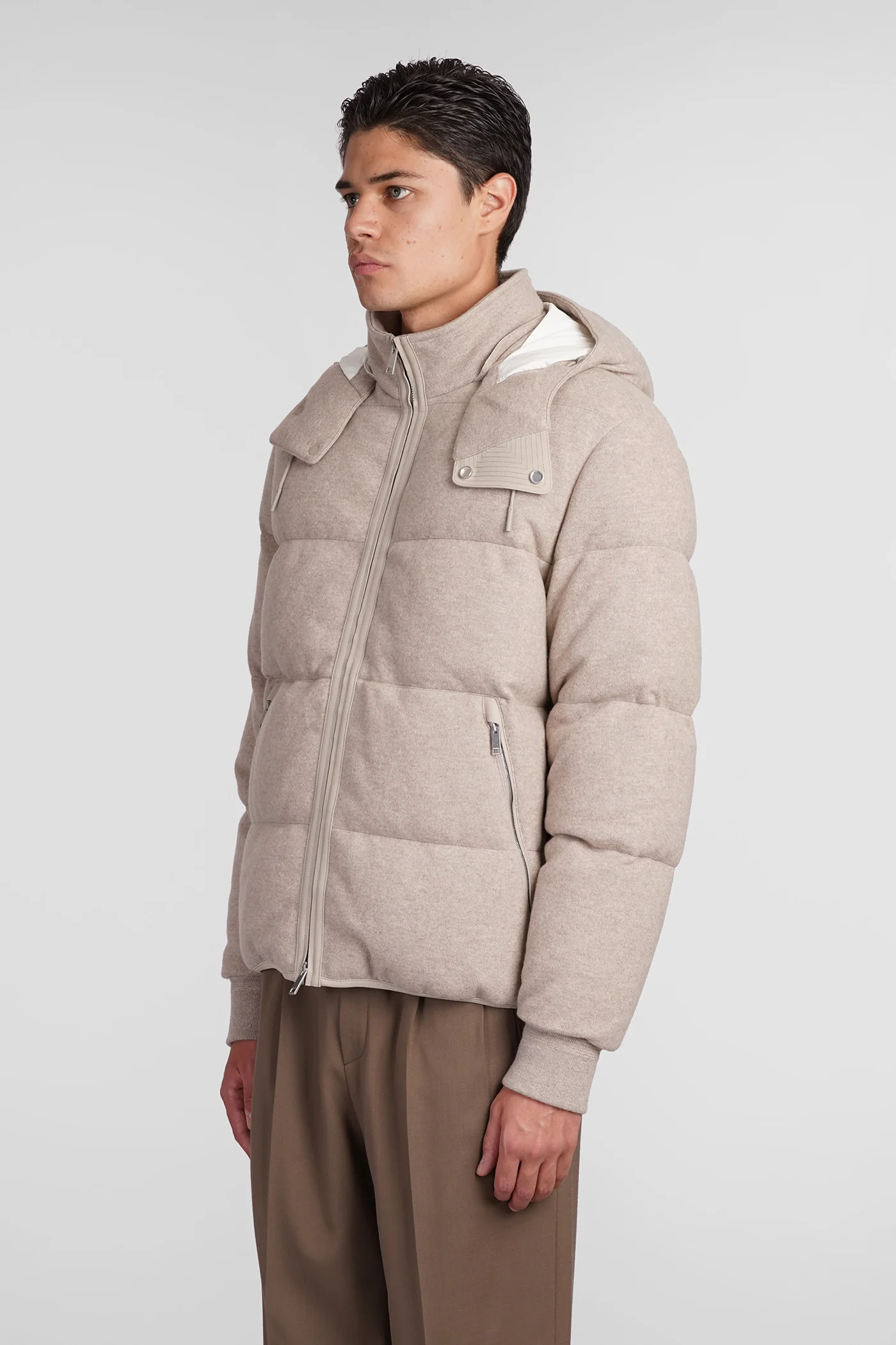 puffer in beige cashmere - Image 4