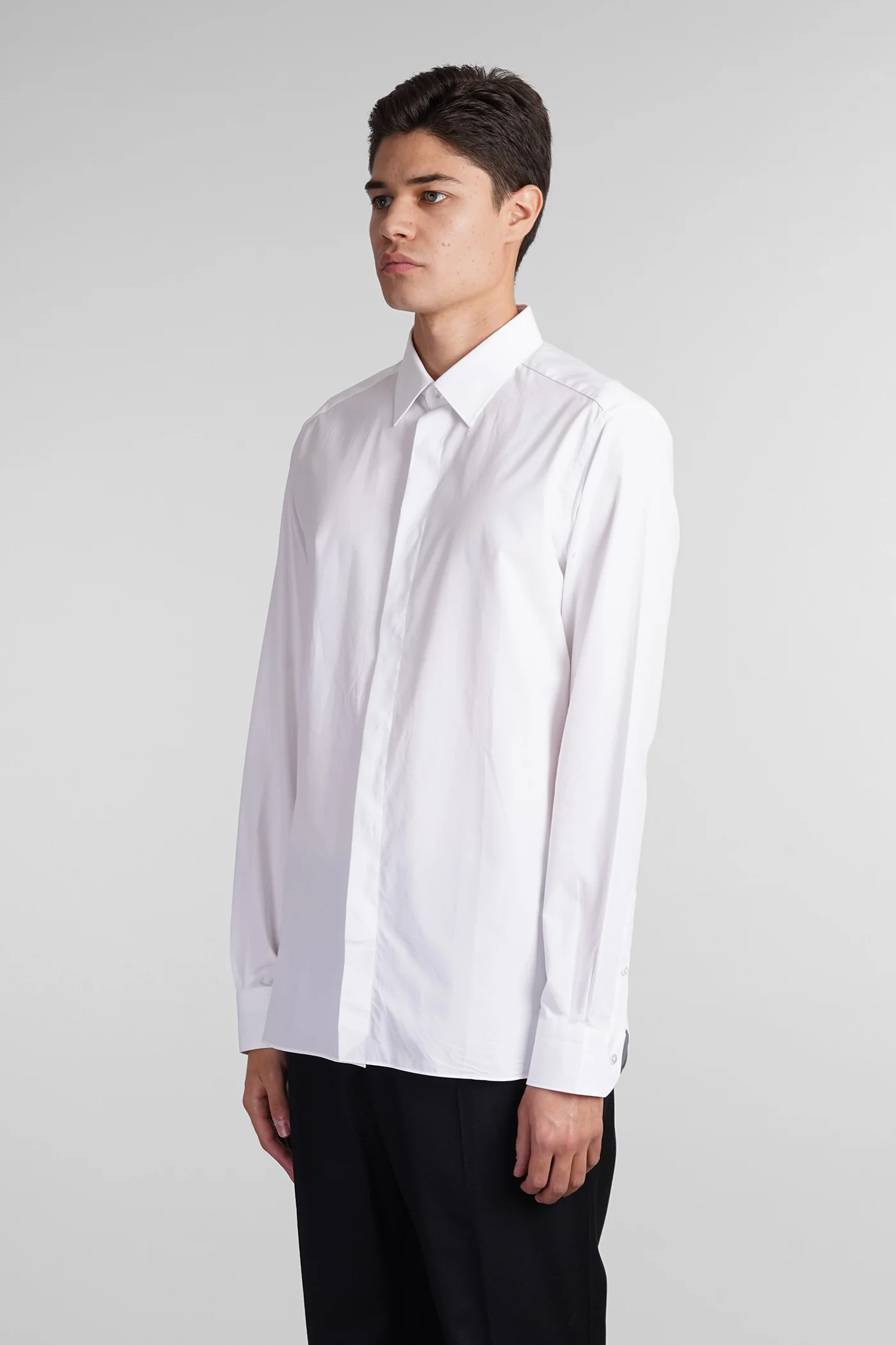 Shirt in white cotton - Image 4