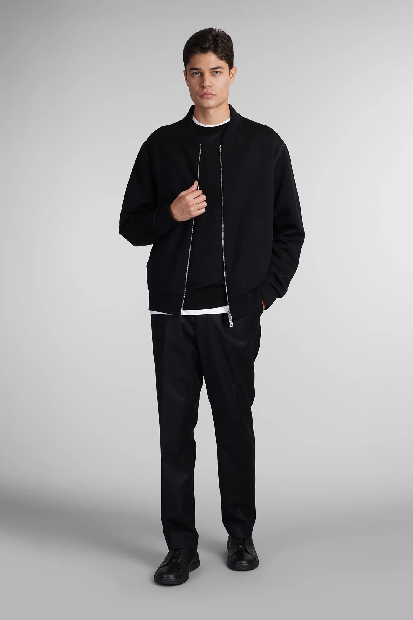 Sweatshirt in black wool - Image 2