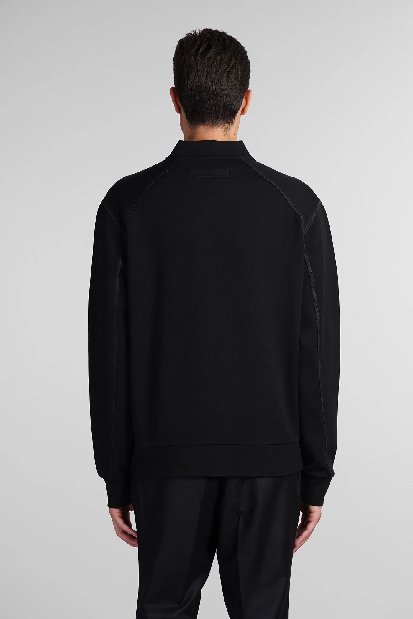 Sweatshirt in black wool - Image 3